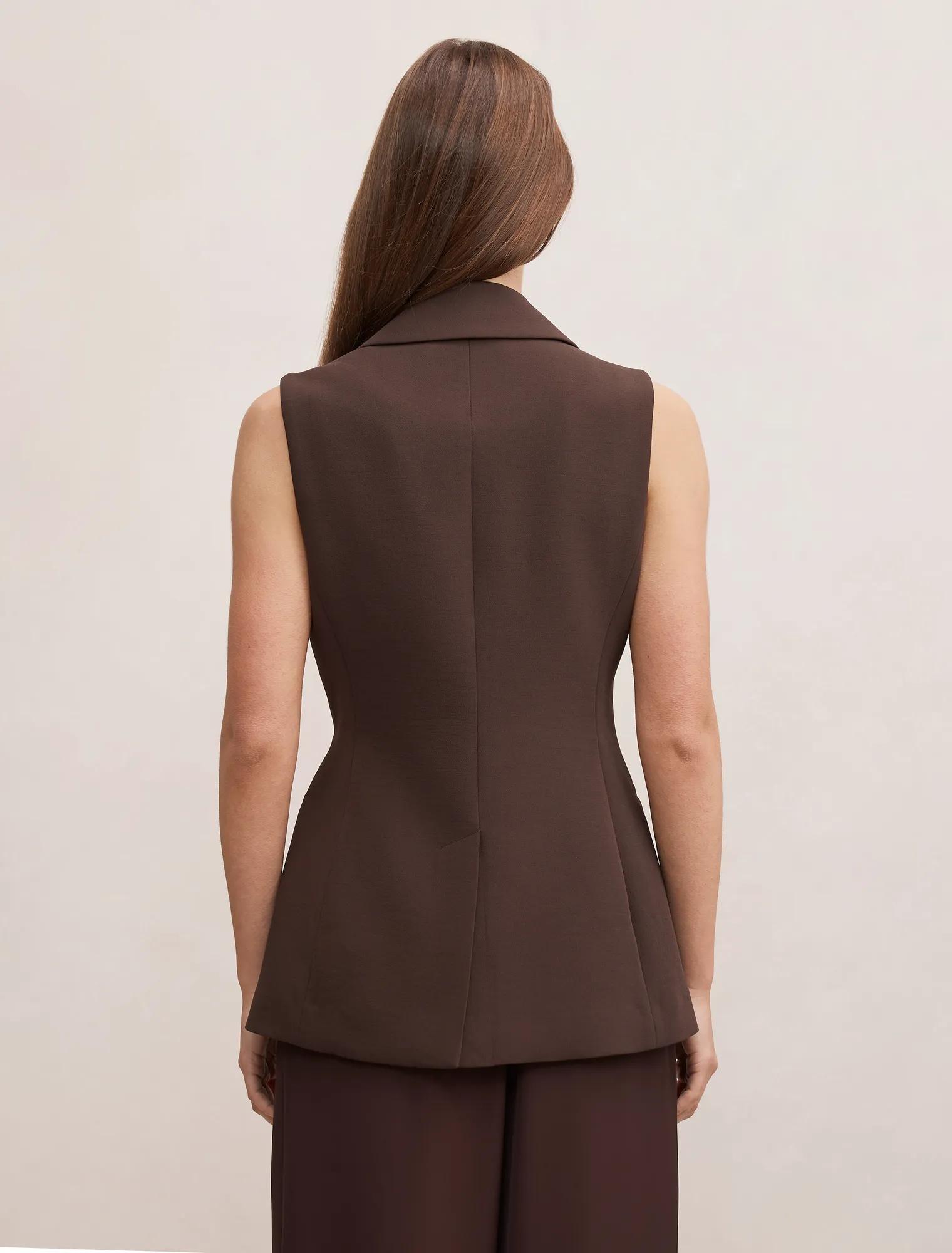 Demi Tie Sleeveless Blazer
