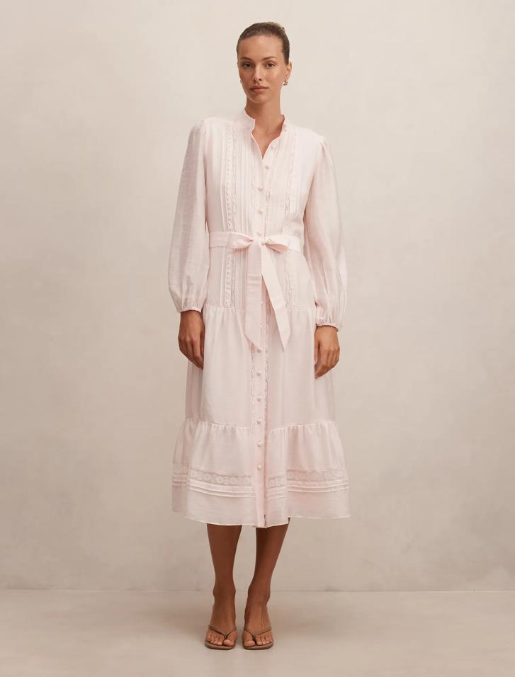 dolman daze mini dress Laurel Ruffle Dress in Moonlight Rinse – Daze Denim