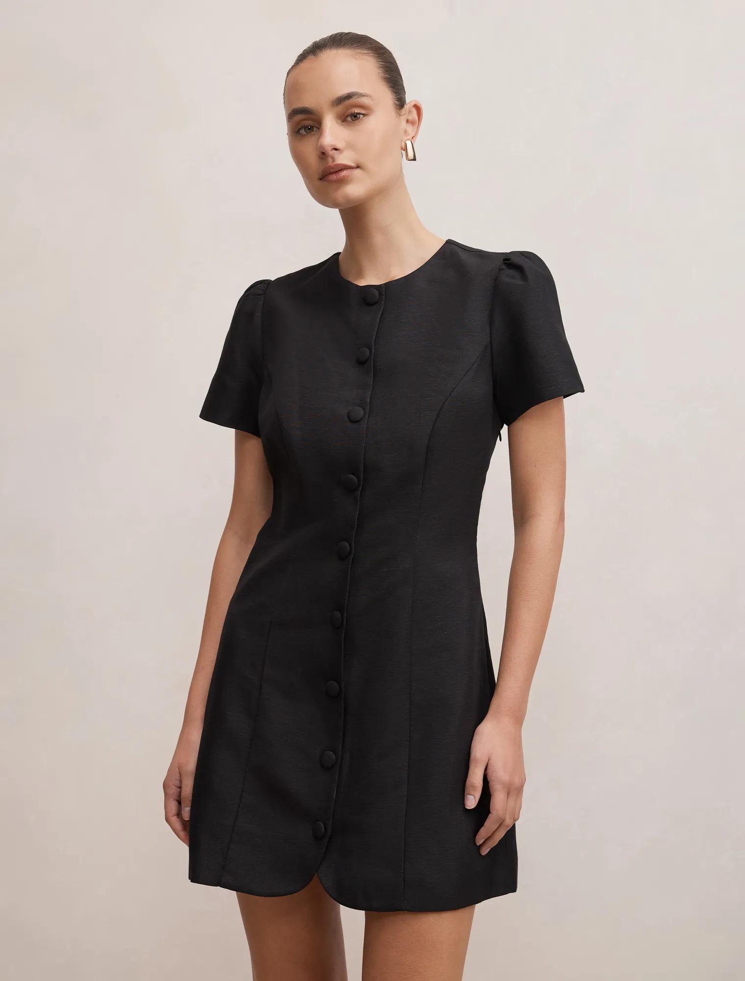 formal linen dresses australia Romilly Linen Midi Dress