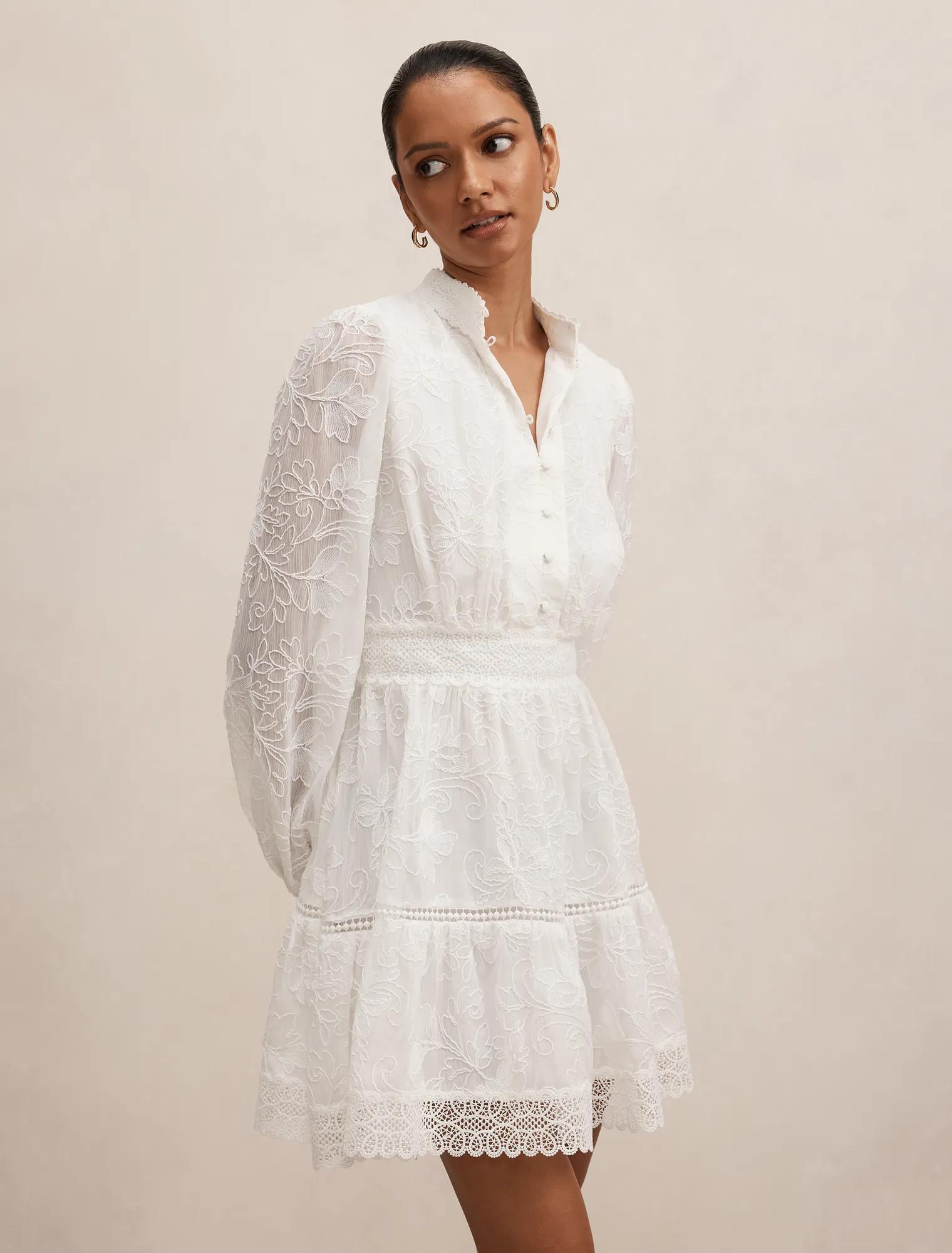 Thalia Petite Embroidered Mini