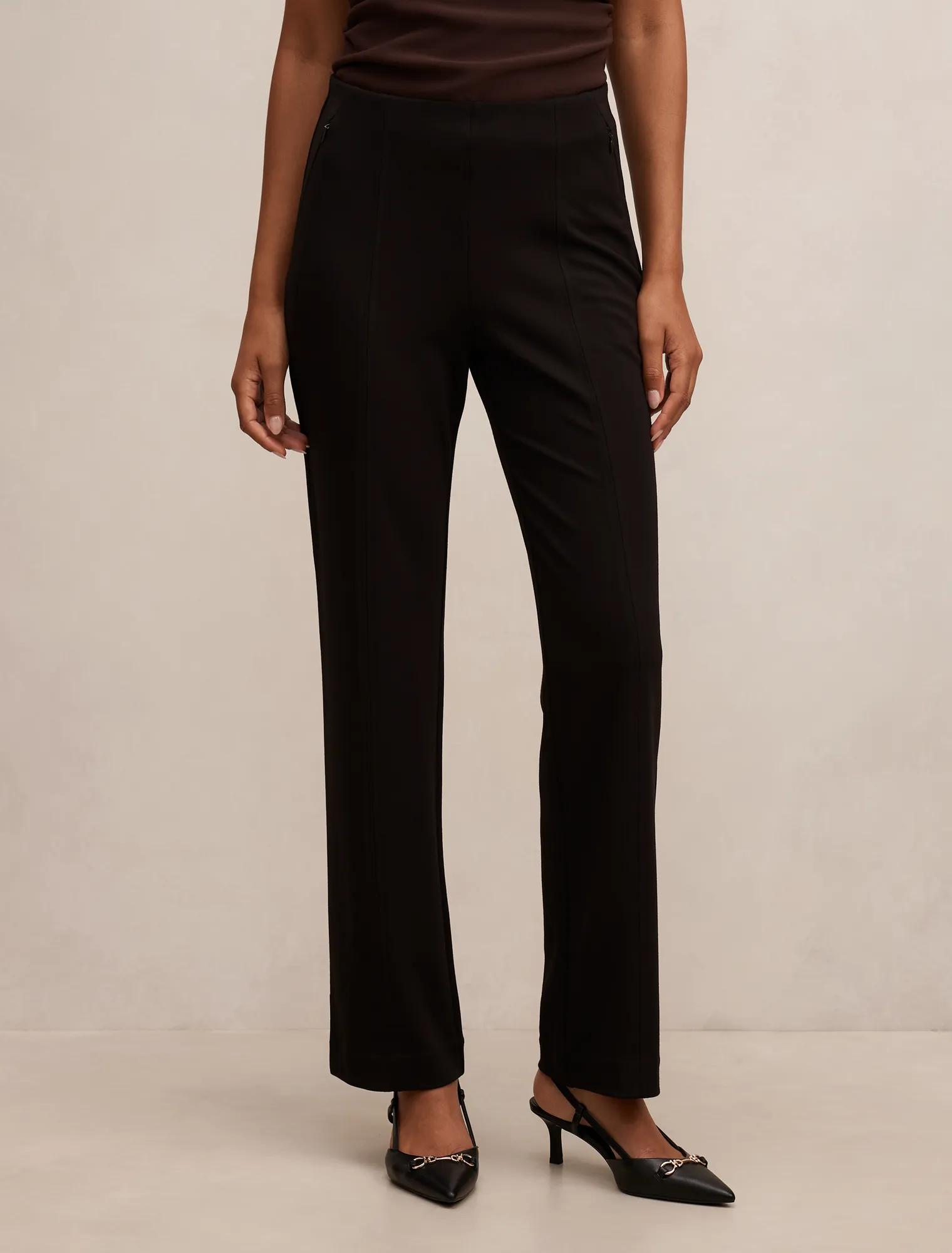 sachin and babi light blue dress Elegant Commuter Pleated Side Pocket Skinny Pants For Women Casual Black  Spring main image 1