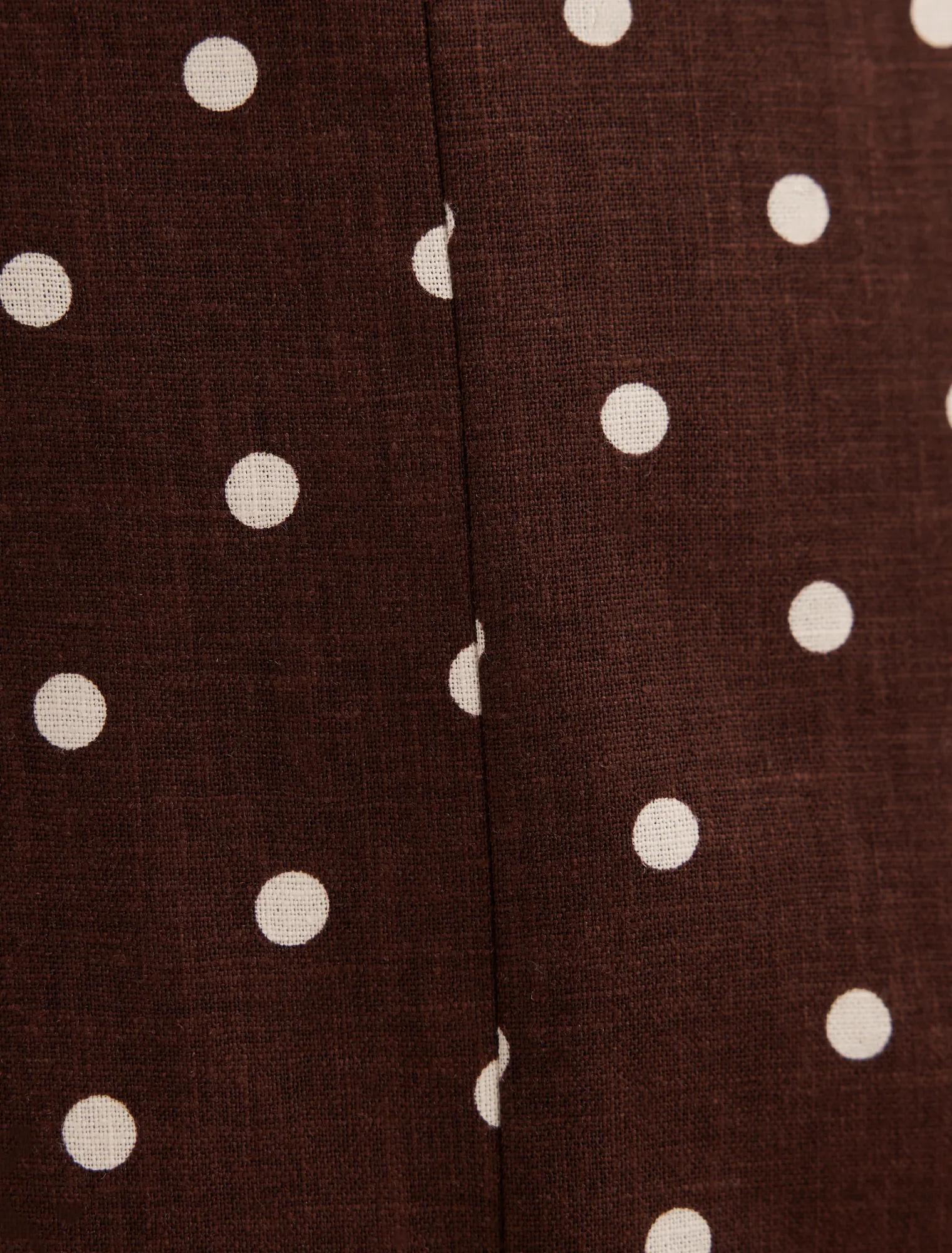 Kara Petite Tie Front Linen Midi