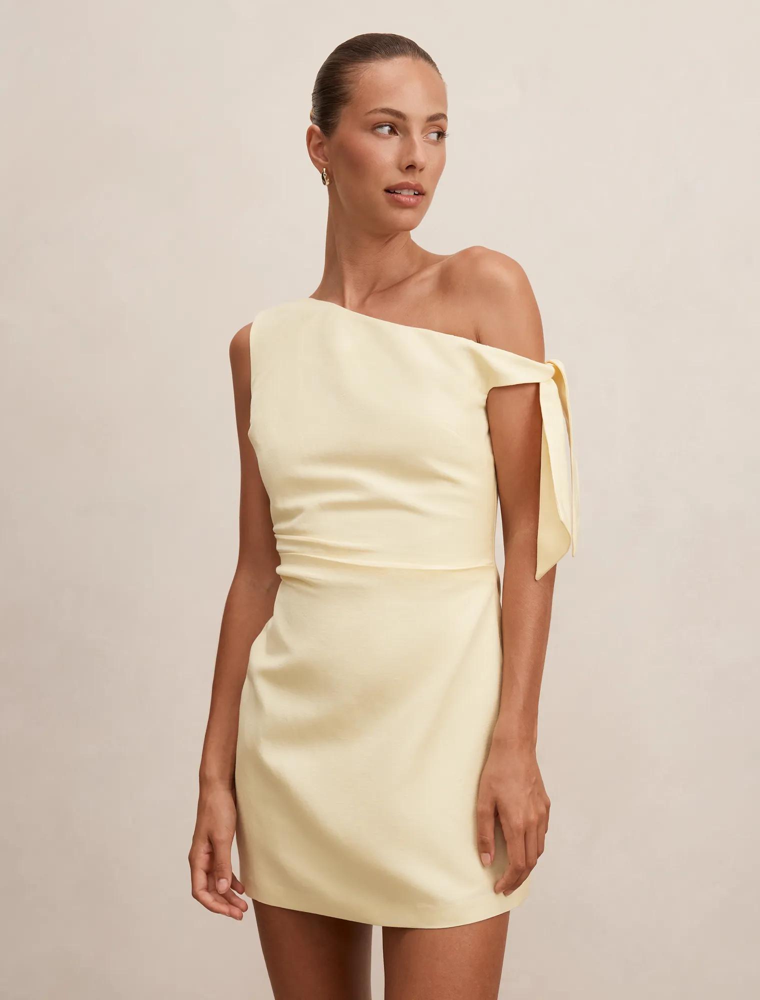 open lace back dress Organza Rehearsal Dinner Dress (#CELESTIA)