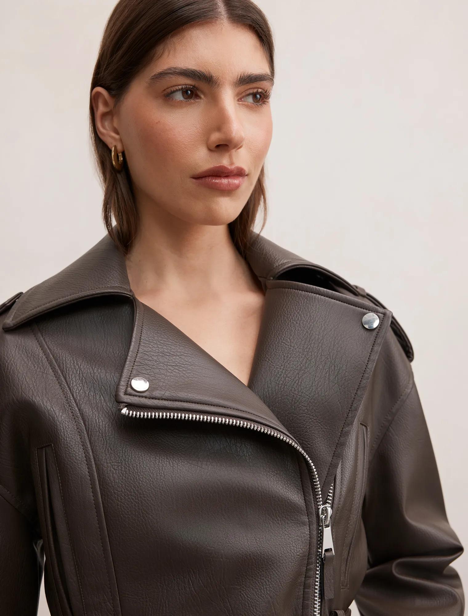 Brooklyn Belted Biker Jacket