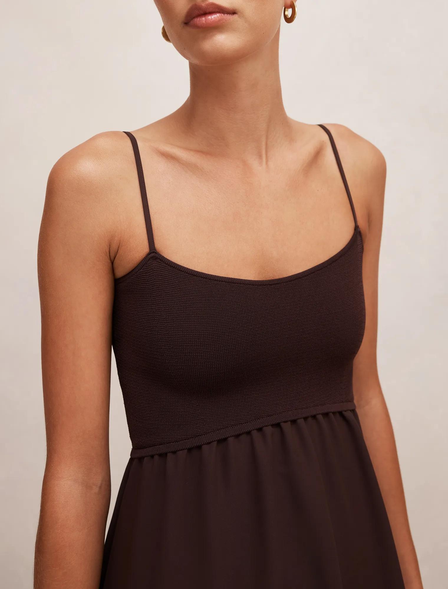 Ariella Woven Mix Midi Dress