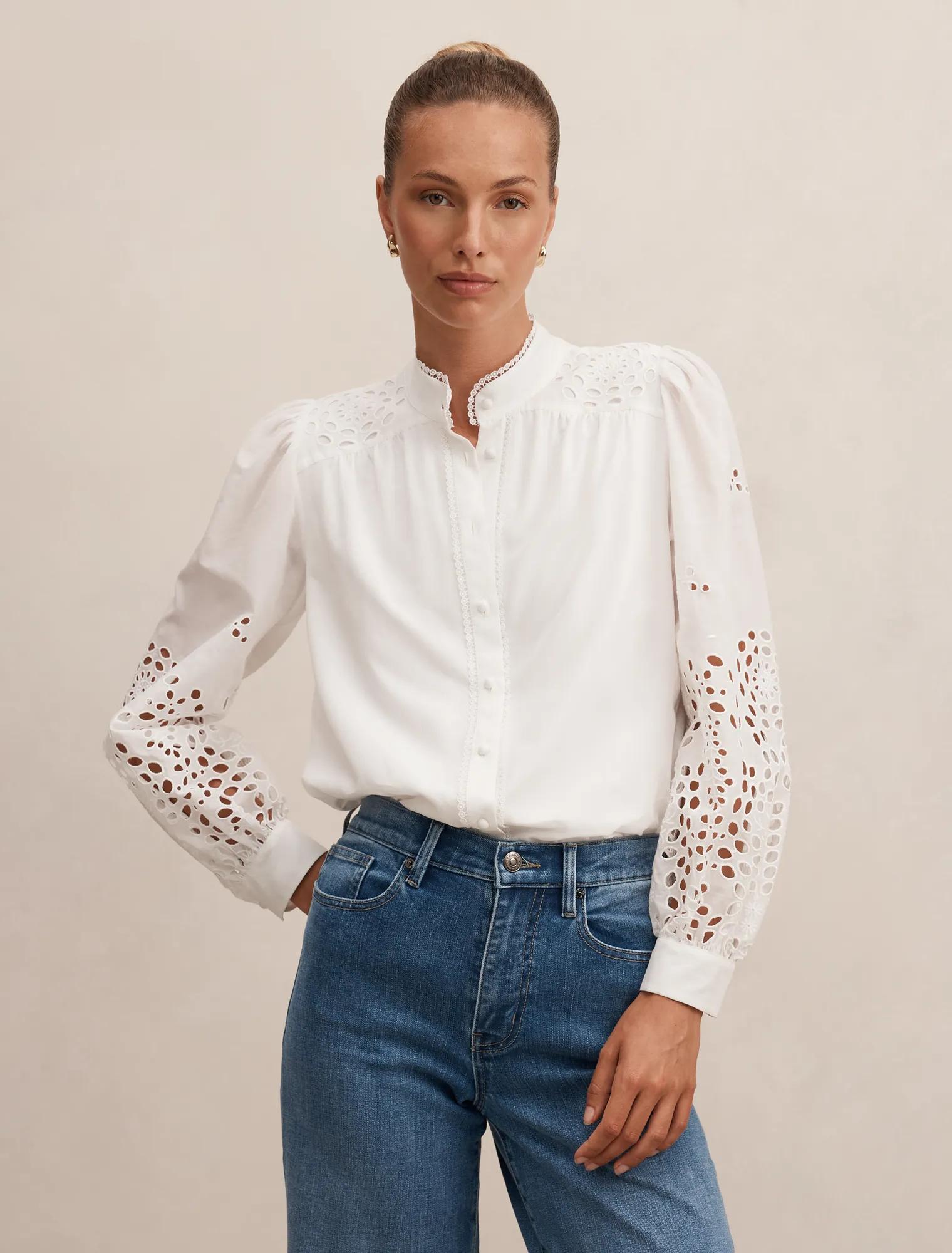 Sutton Embroidered Detail Blouse