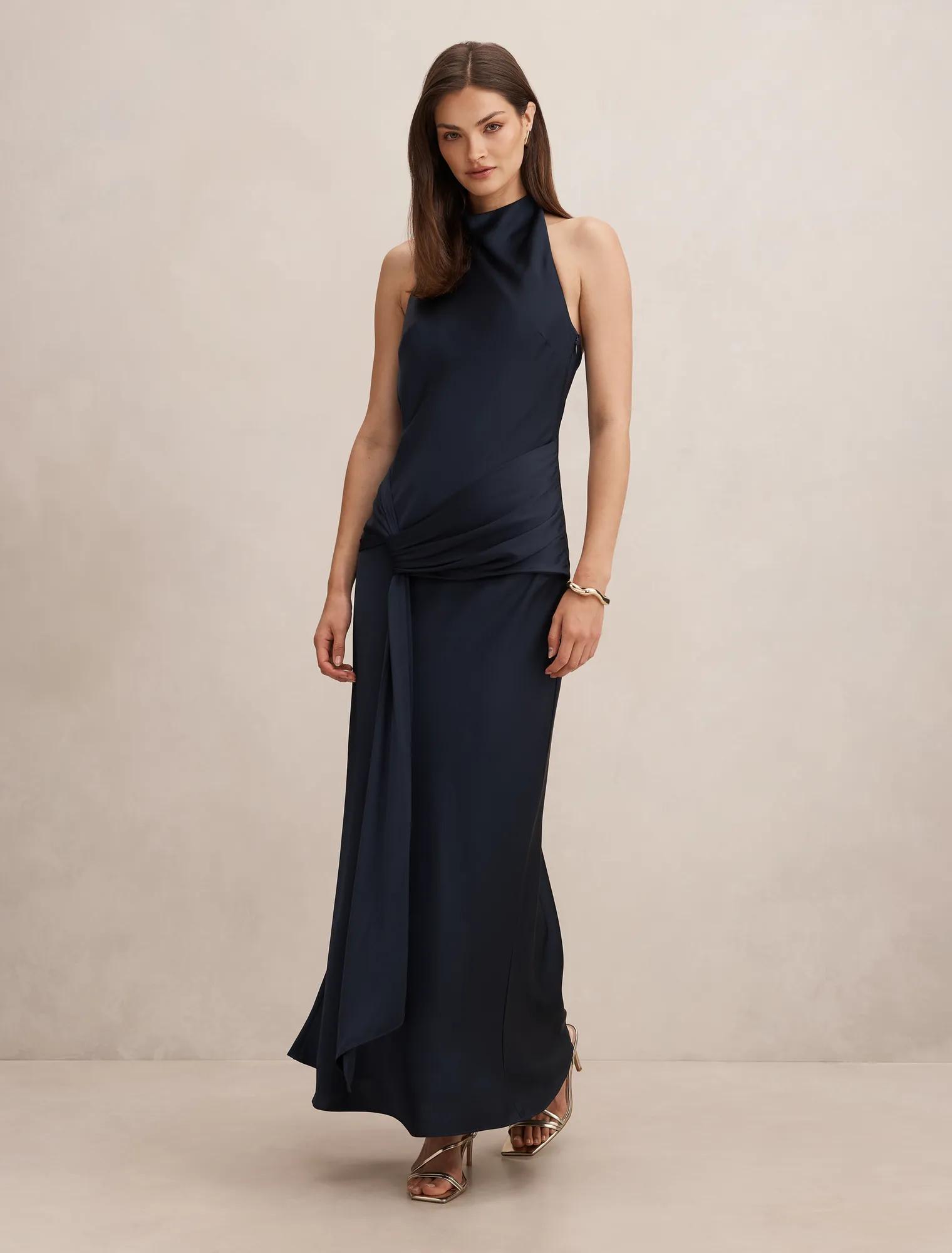 slim fit dress slacks Ever-Pretty Sleeveless Halterneck A-Line High-Low Summer Formal Wedding Guest Dress main image 0