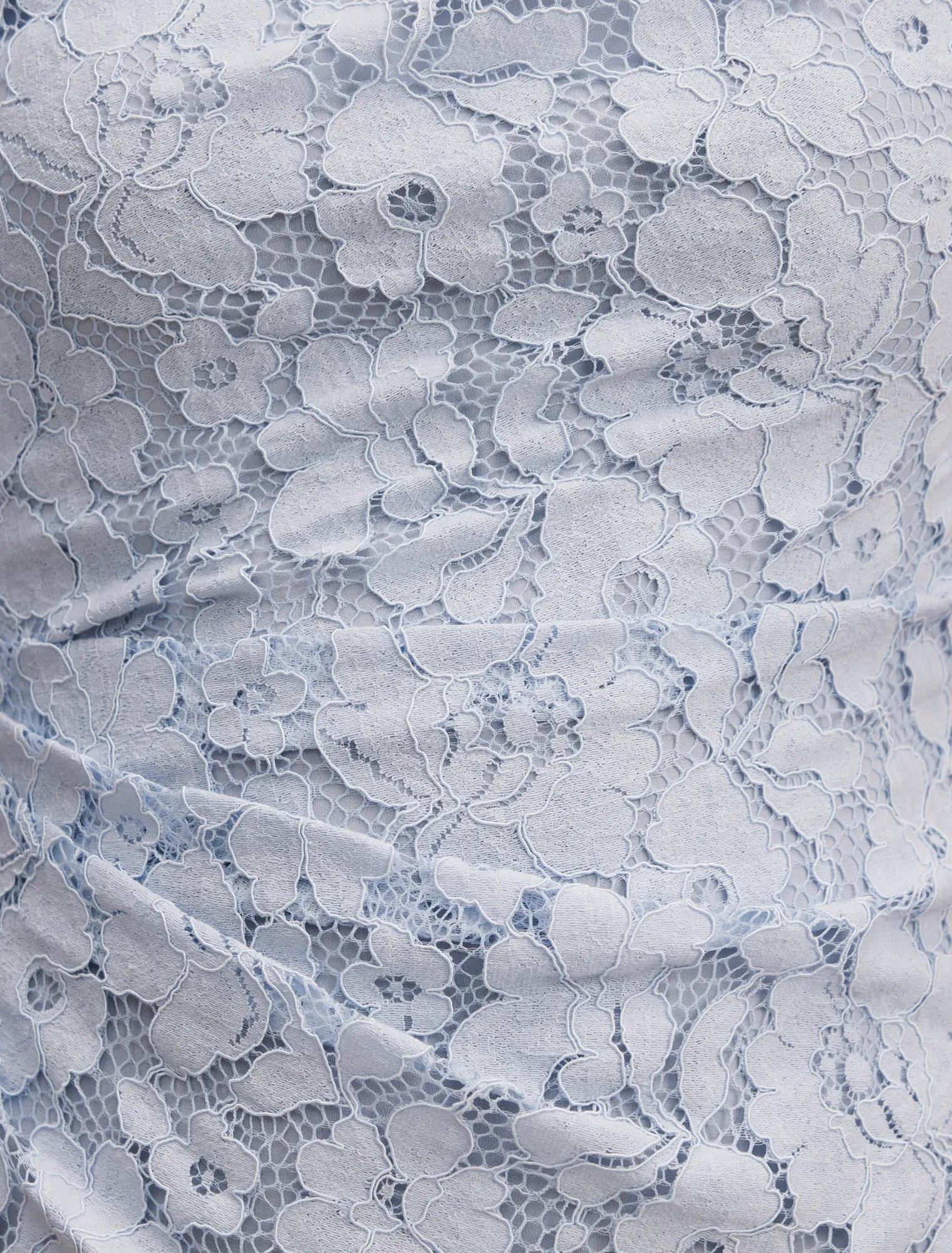 Livvie Asymmetric Lace Maxi Dress