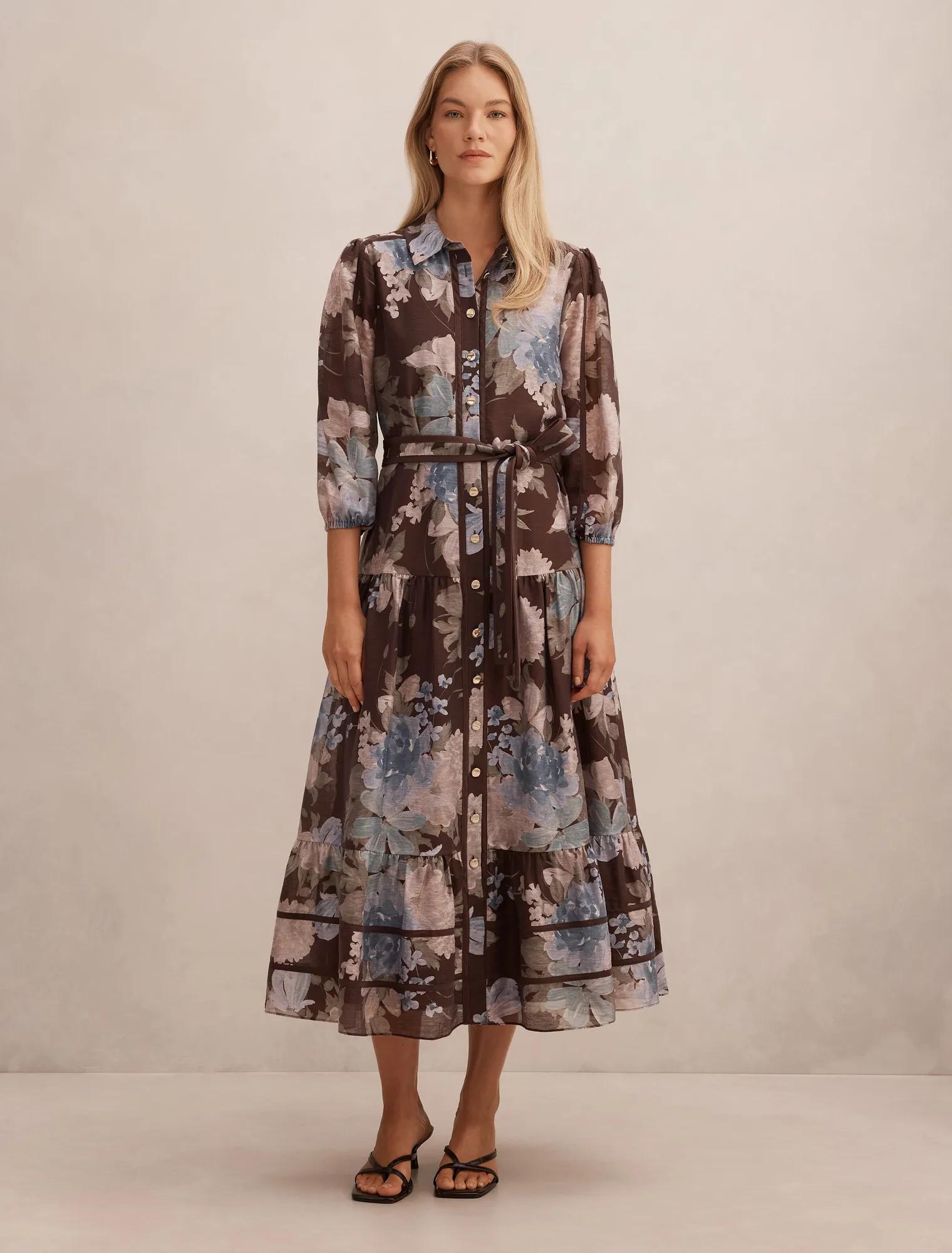 black lined dress CREPE SILK LINED MAXI DRESS IN BLACK | CULT MIA main image 0
