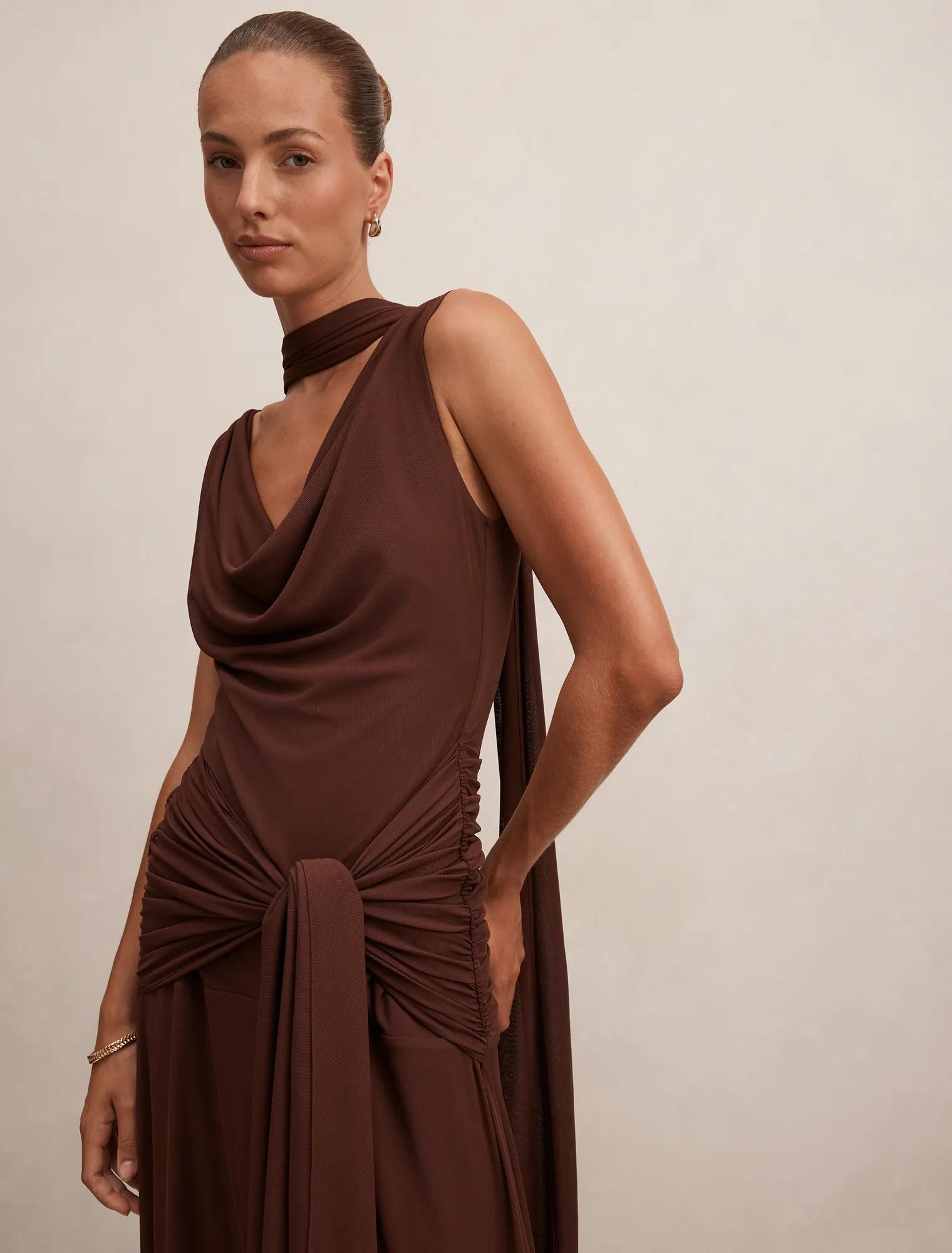Vivianne Scarf Tie Maxi Dress