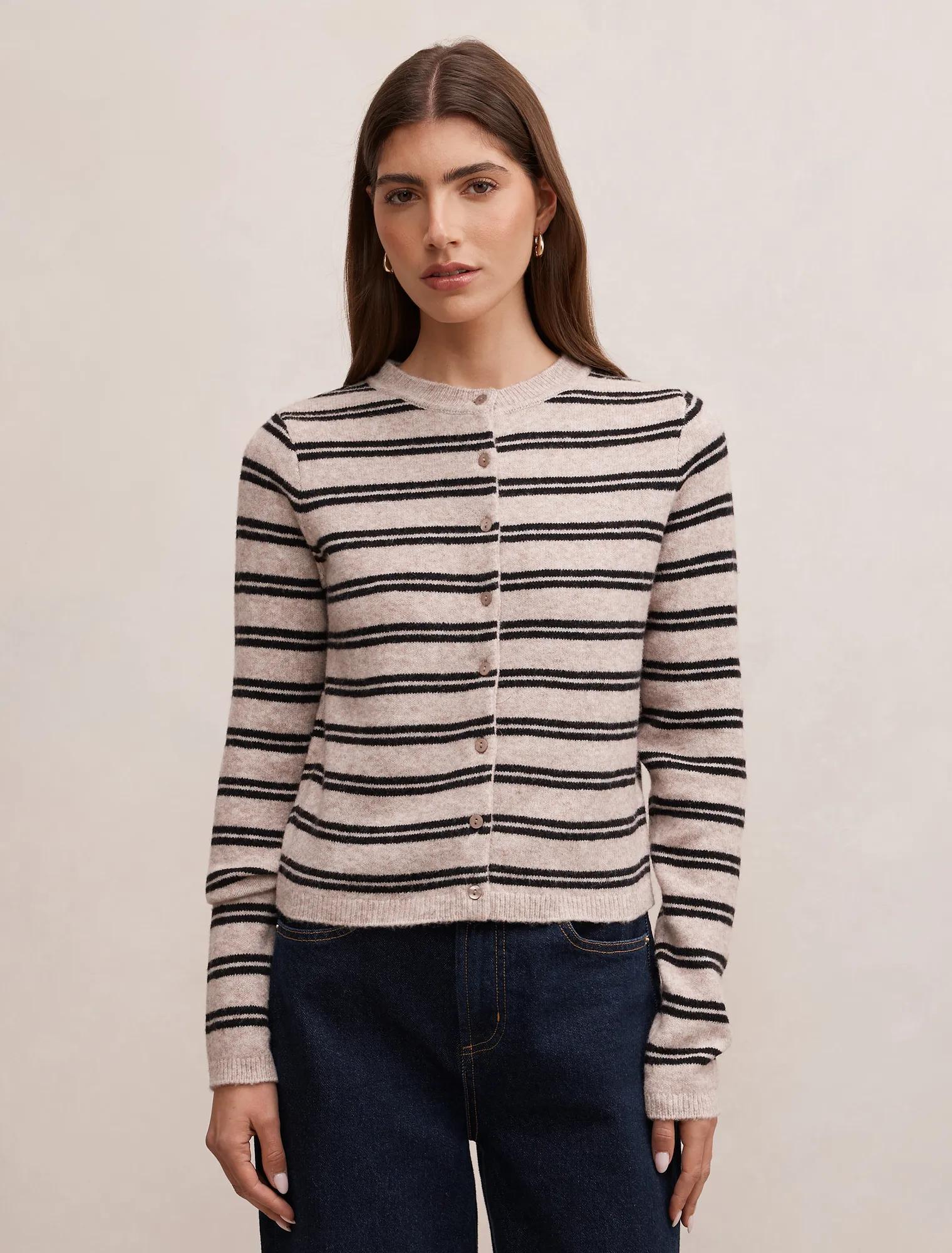 Eloise Stripe Knit Cardigan
