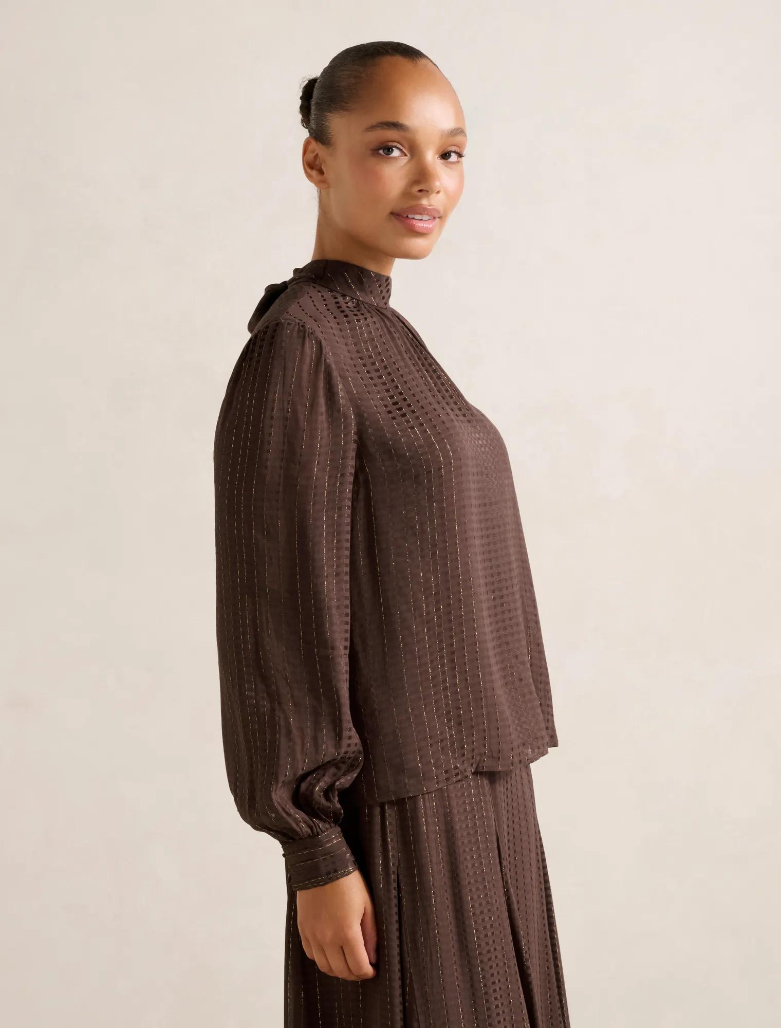 Preslee Neck Tie Blouse