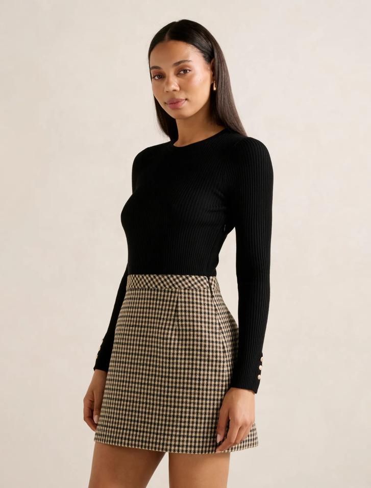 Aisha 2-in-1 Knit Mini Dress in Black - Size 0 to 12 - Womens Mini Dresses Aisha 2-in-1 Knit Mini Dress in Black - Size 0 to 12 - Womens Mini Dresses