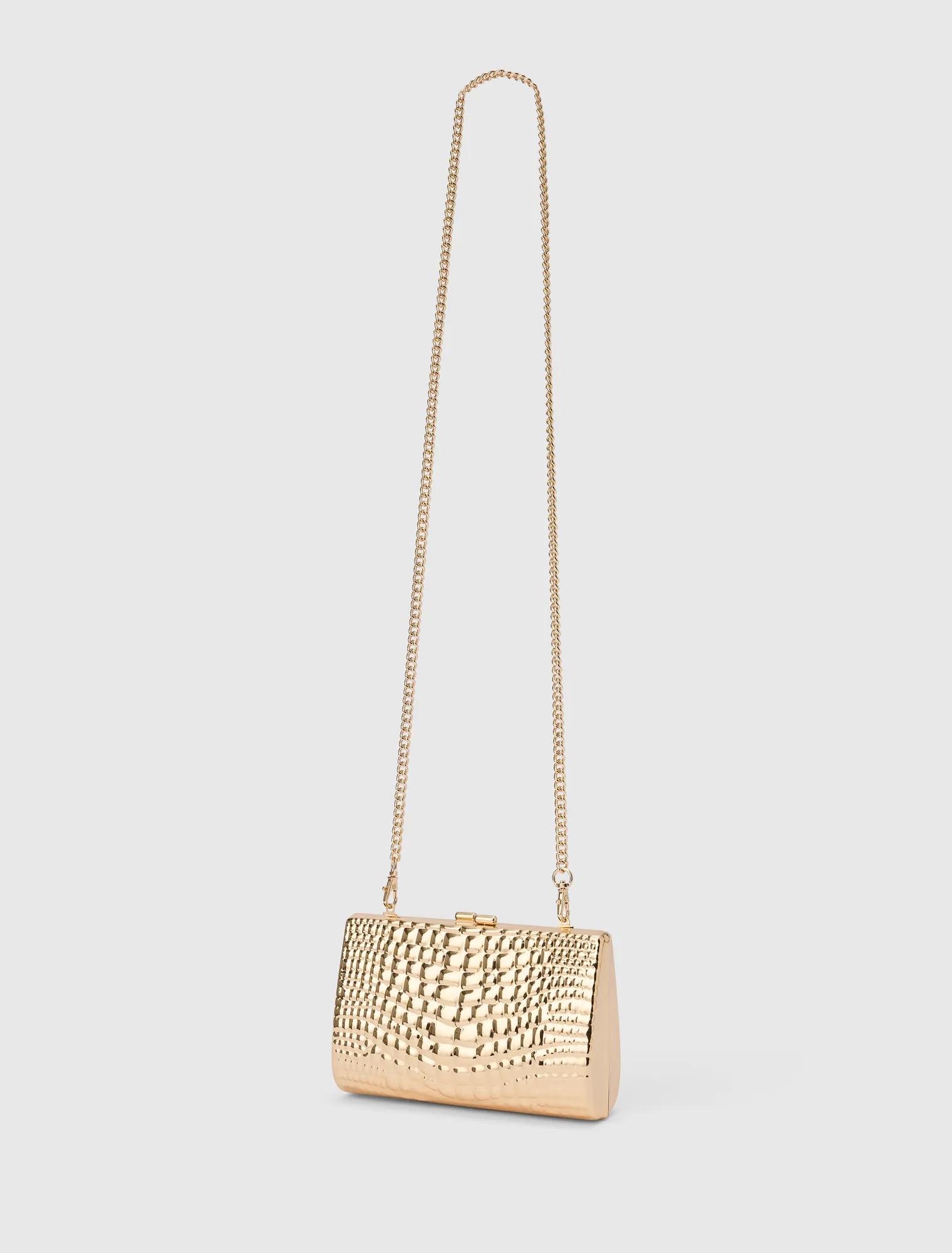 Mariam Metal Texture Clutch