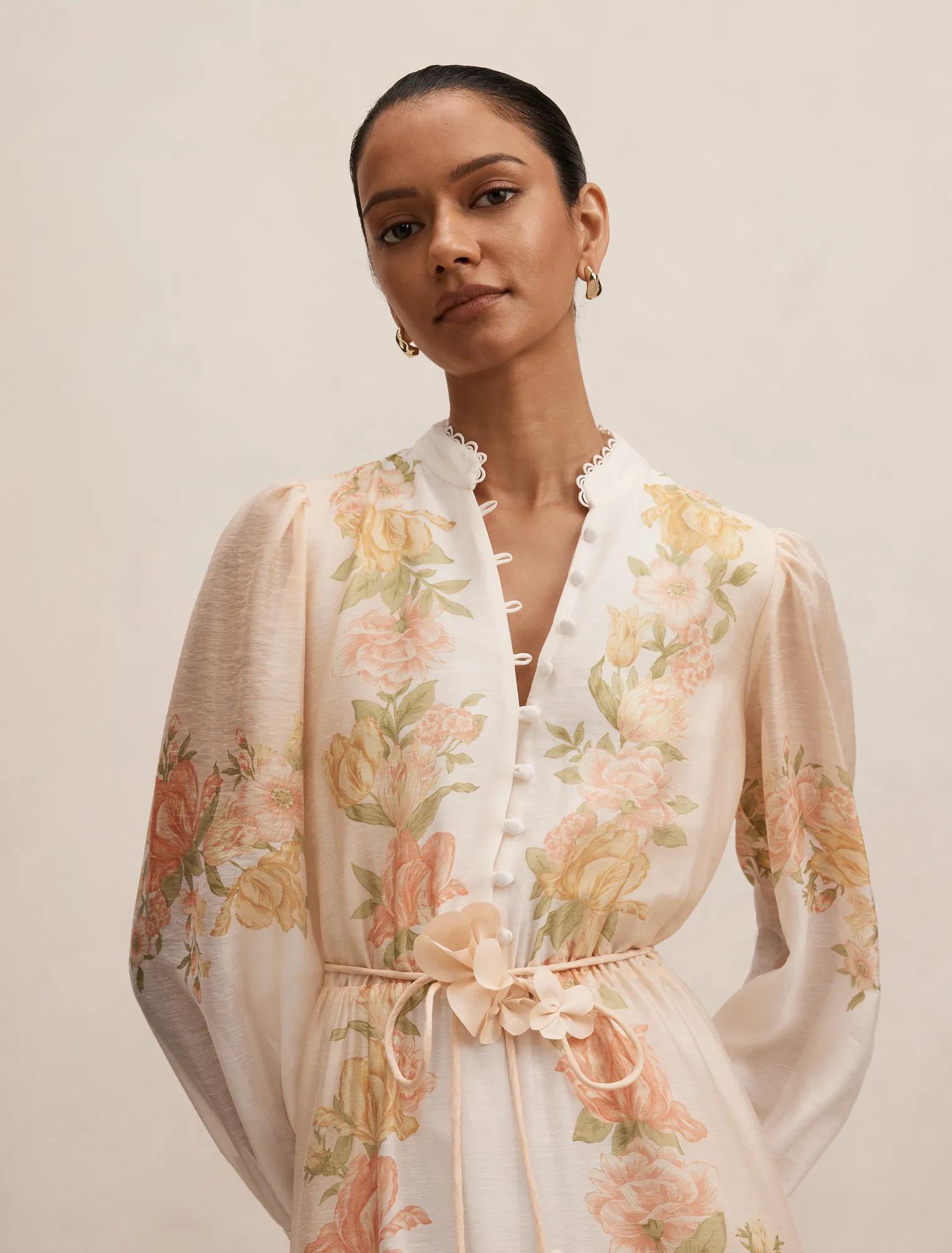 Christina Petite Placement Print Midi