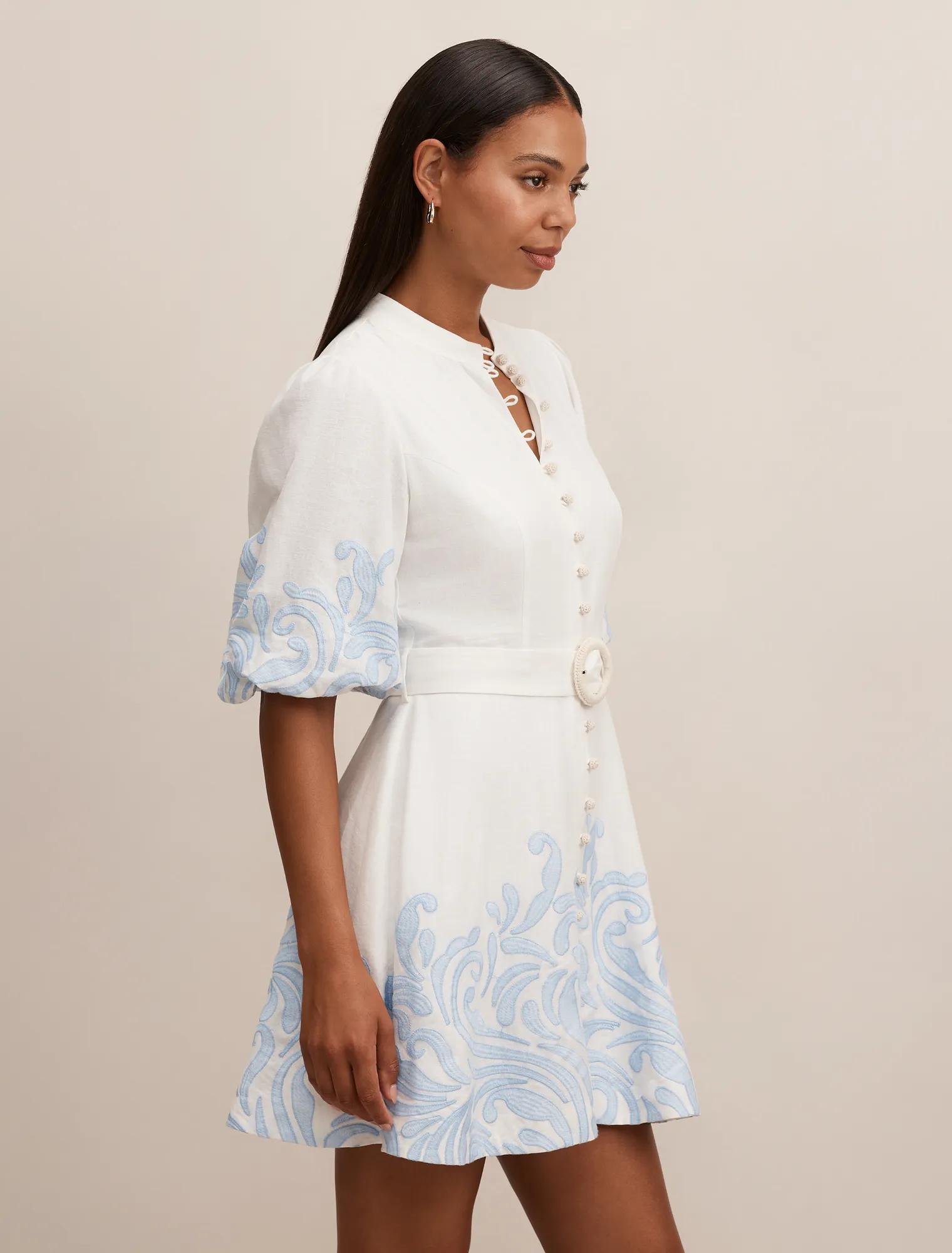 Eva Embroidered Mini Dress