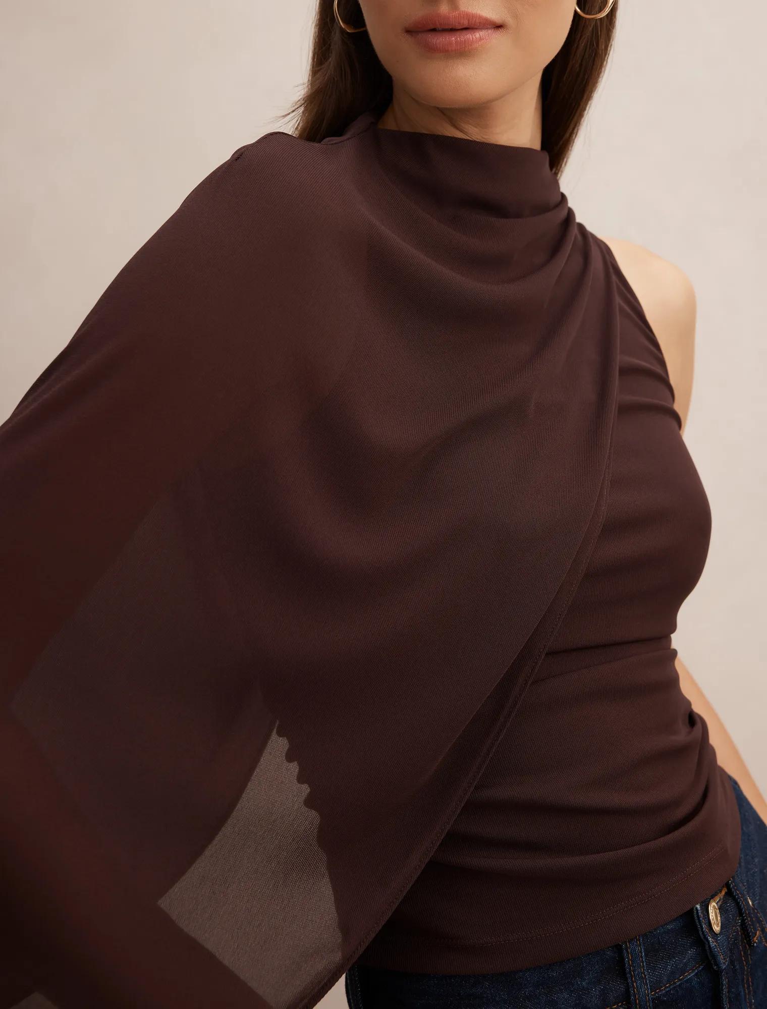 Rosalind Asymmetric Cape Top