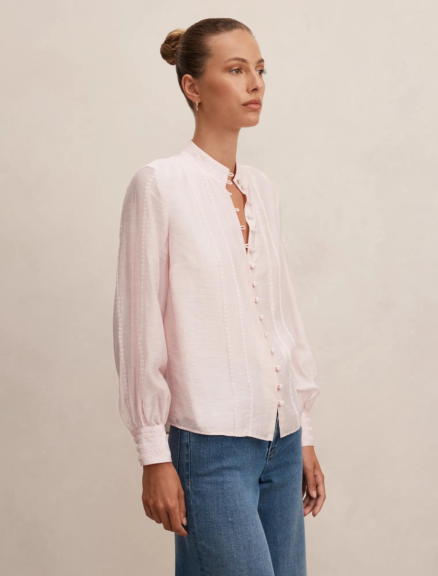Astra Lace Trim Blouse