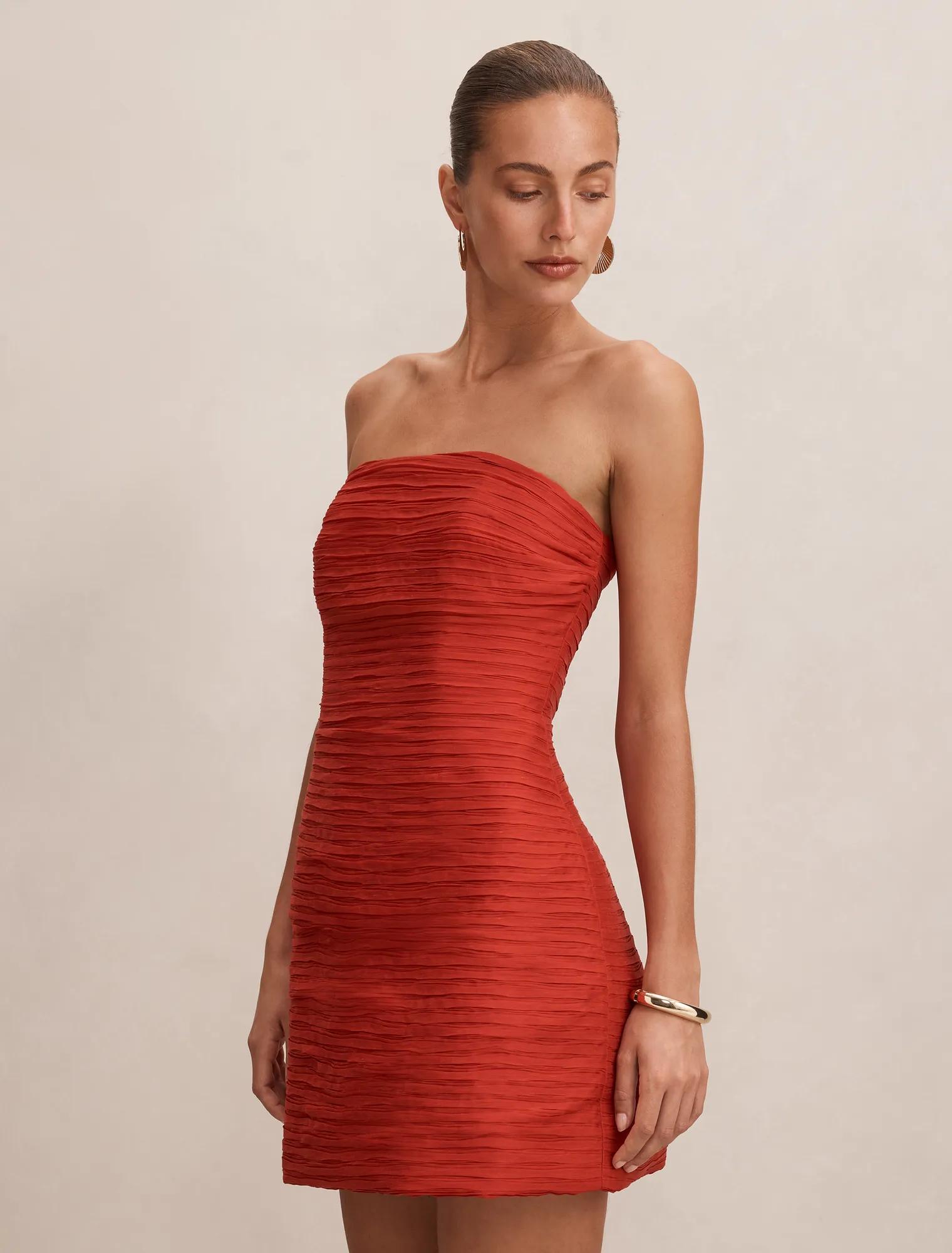 Sasha Strapless Ruched Mini Dress