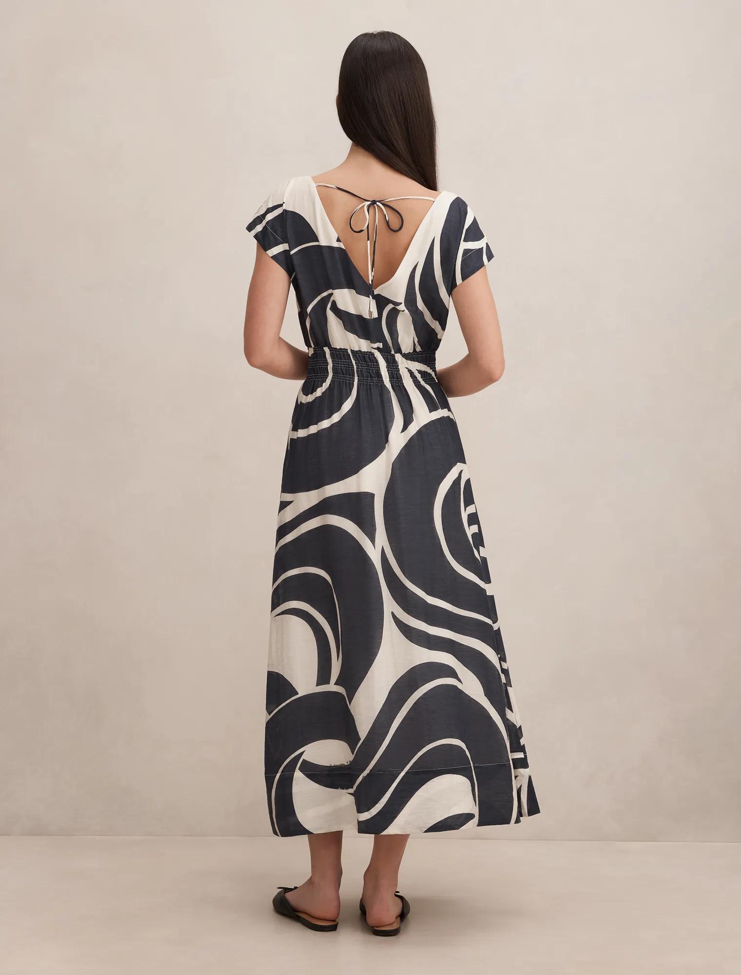 Callie Elastic Waist Midi Dress