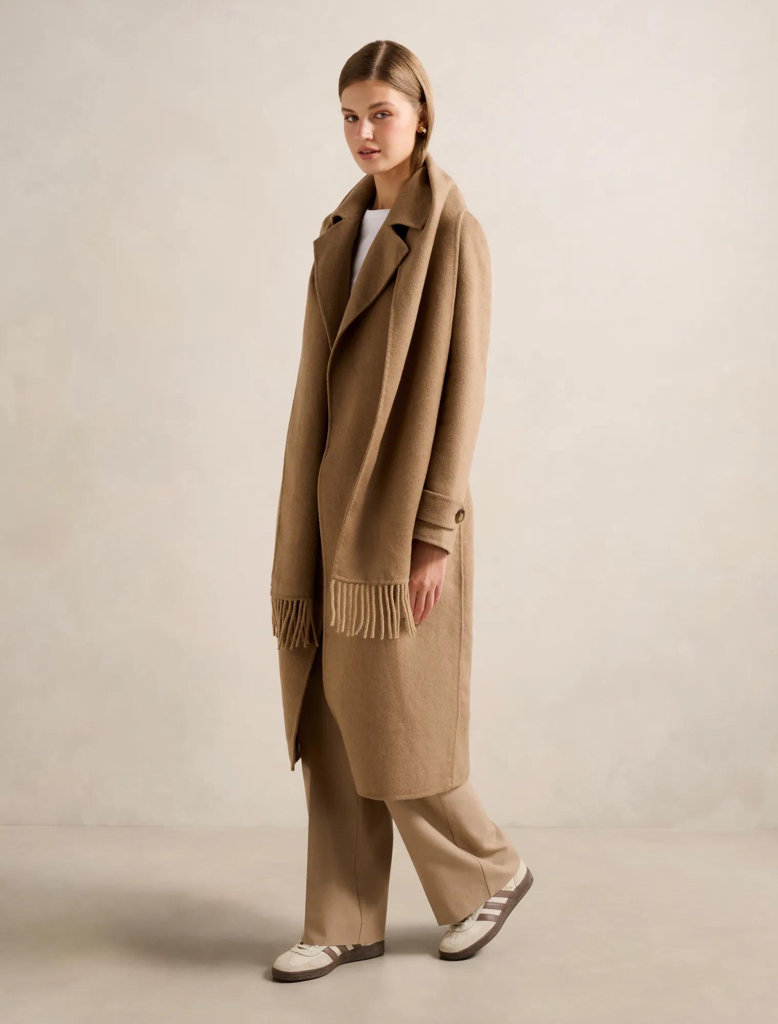 Saige Felled Scarf Coat