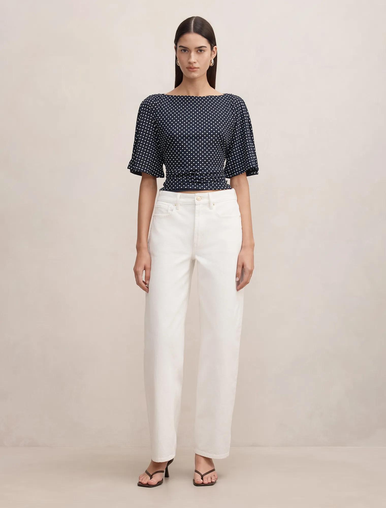 Paige Flutter Sleeve Tie Back