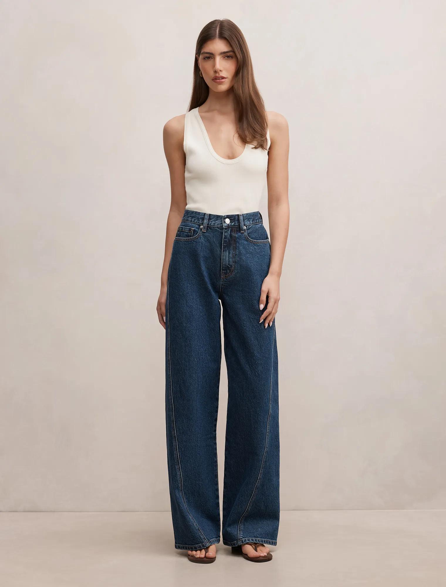 Kate Twisted Seam Wide Leg Jean