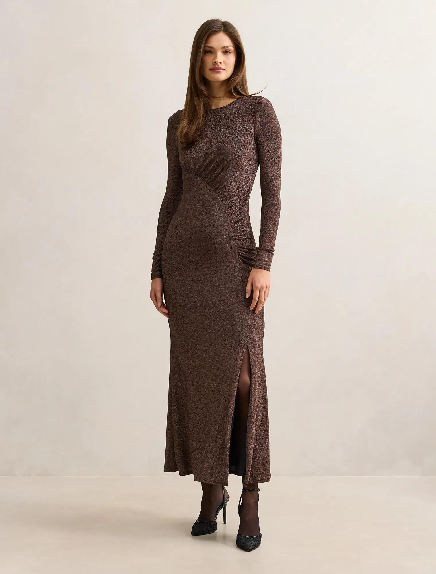 Farrah Glitter Draped Maxi