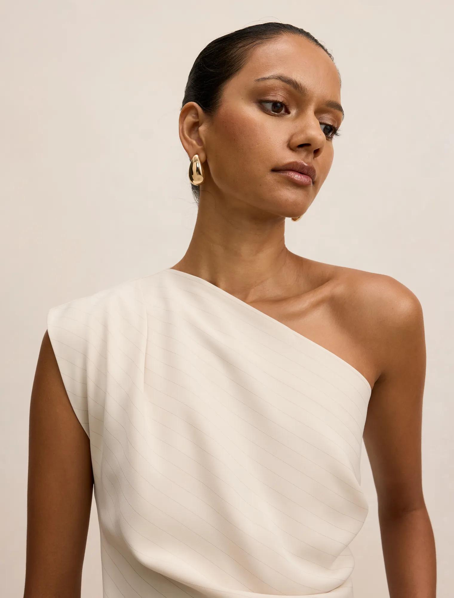 Willow Petite Asymmetrical Tuck Top