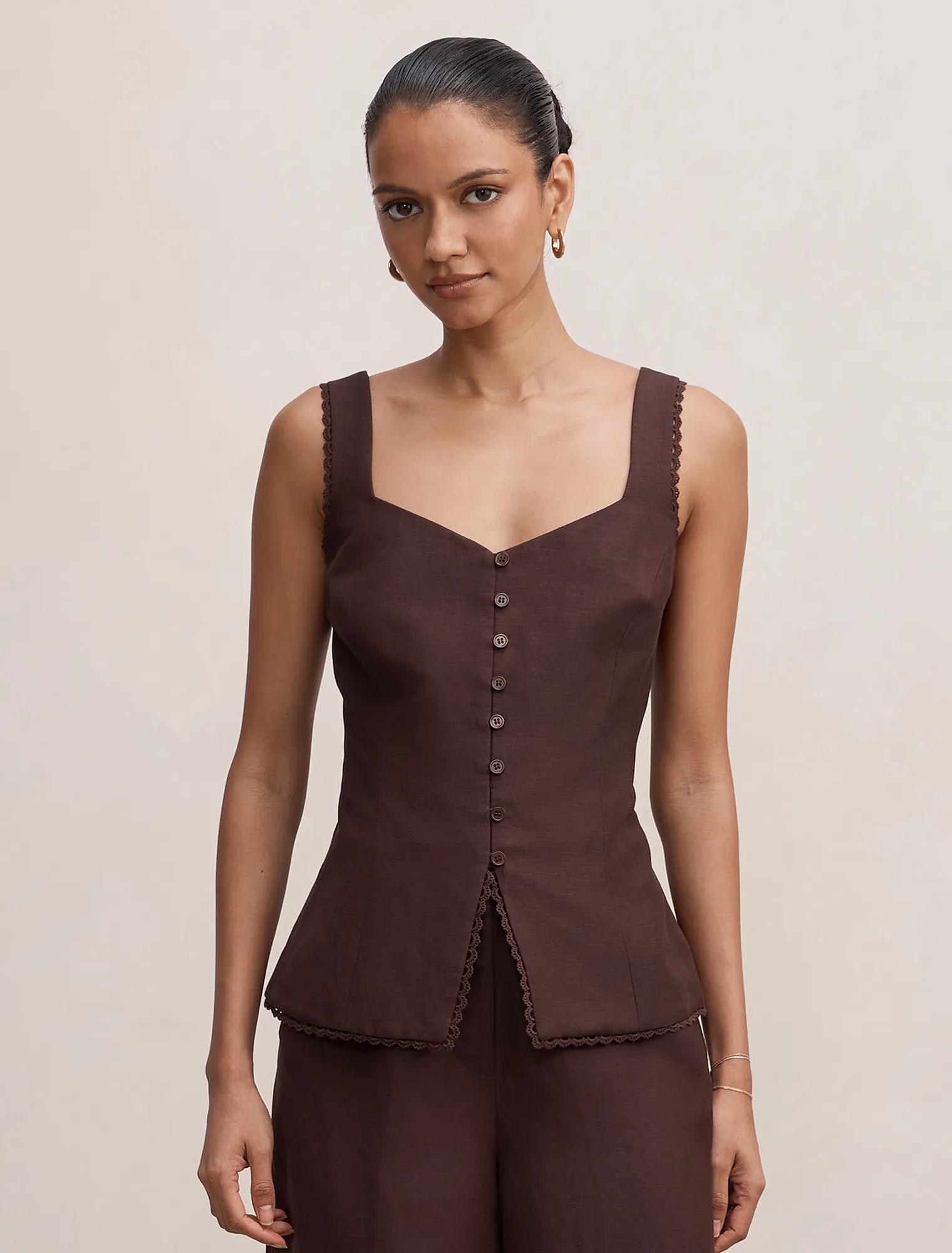 Cinzia Petite Trim Detail Top