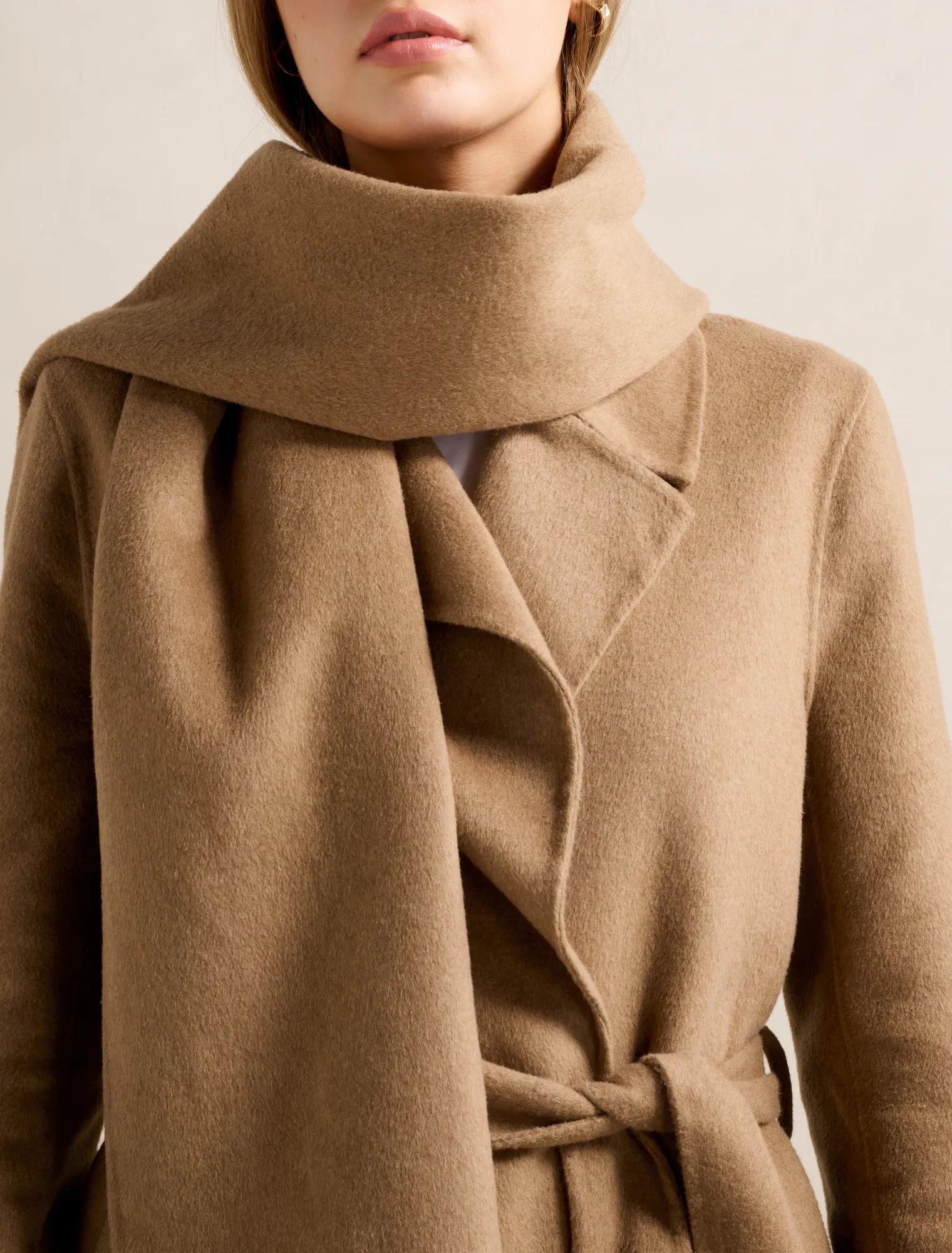 Saige Felled Scarf Coat