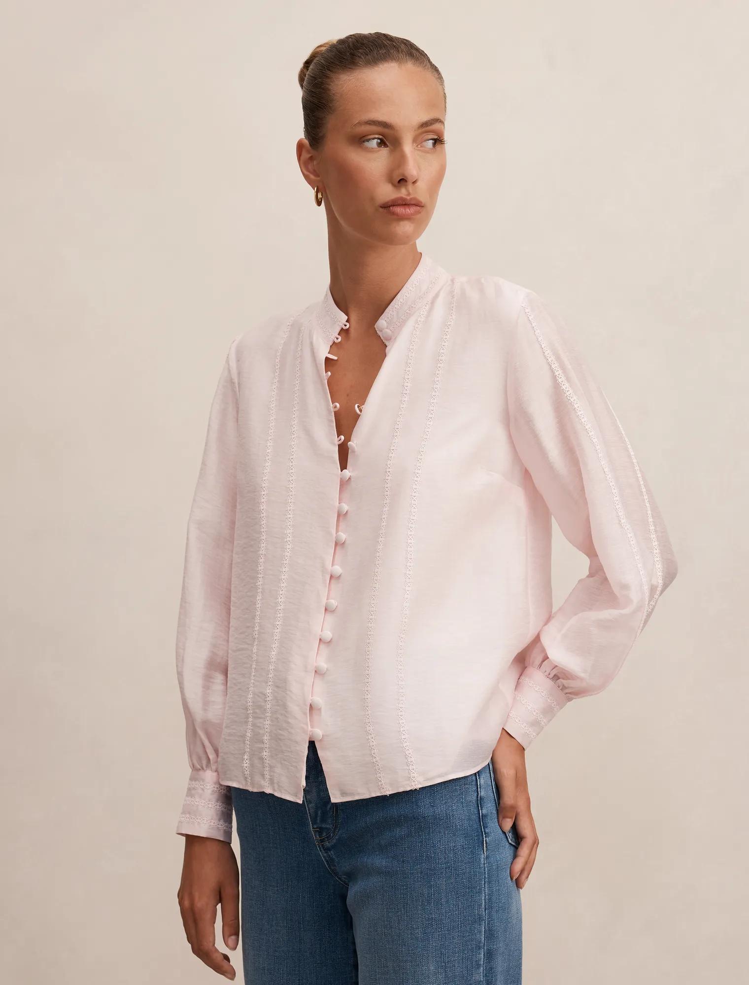 Astra Lace Trim Blouse