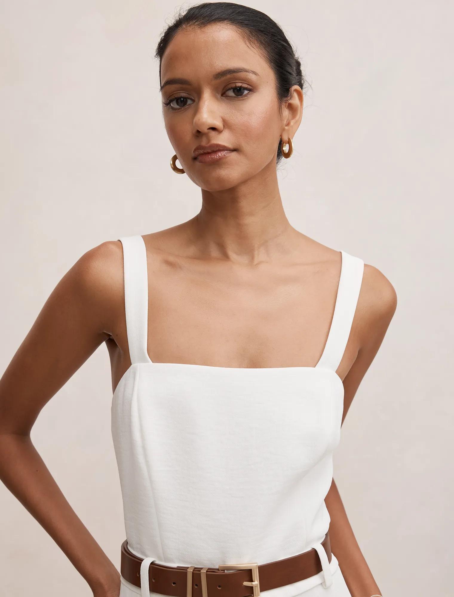 Sara Petite Tailored Column Midi