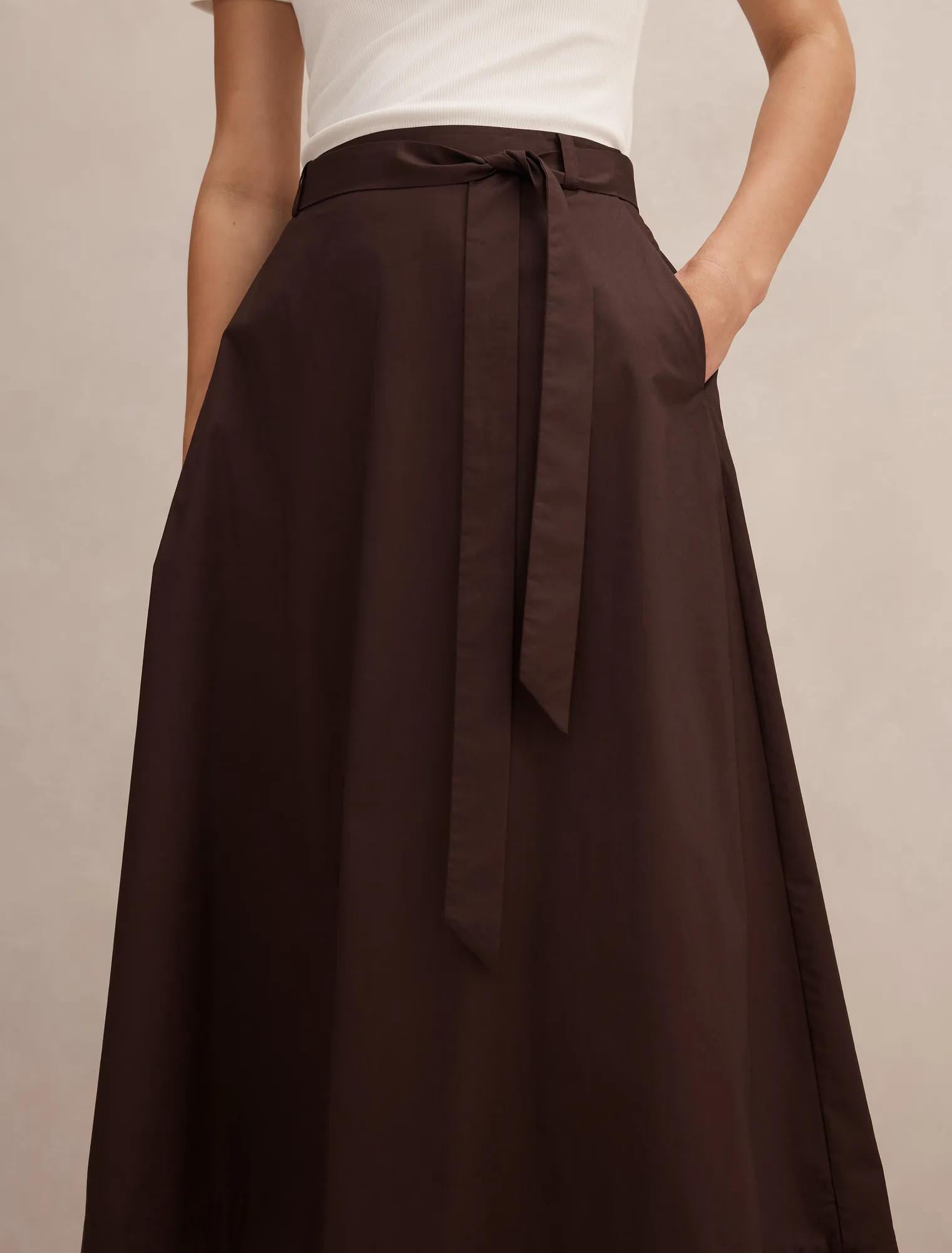 Madeleine Belted Midi Skirt