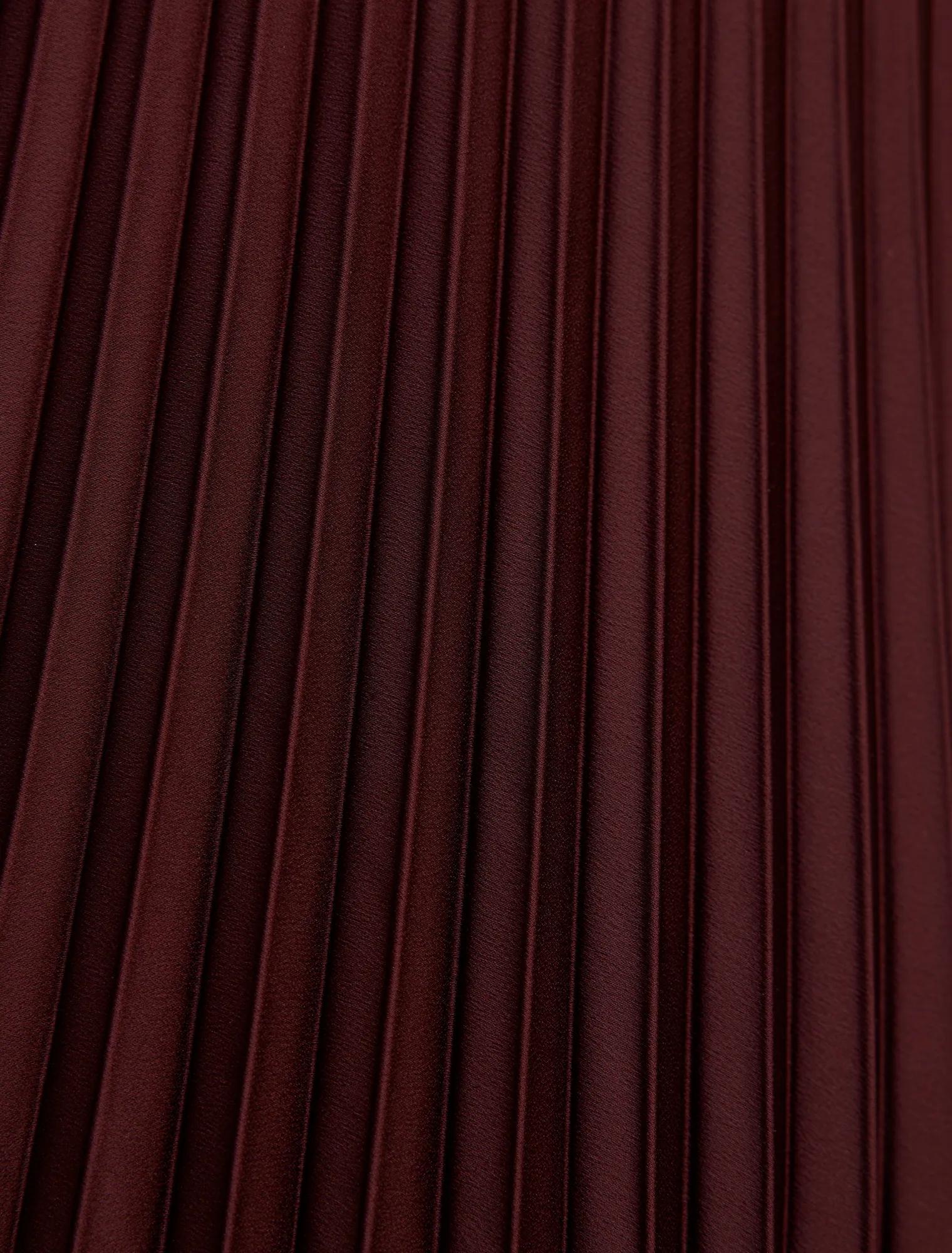 Ester Satin Pleated Skirt
