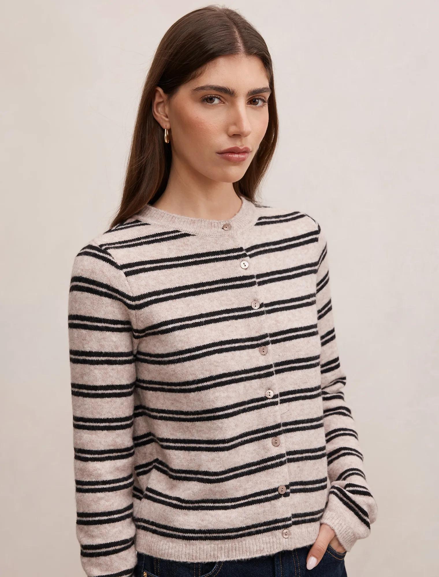 Eloise Stripe Knit Cardigan