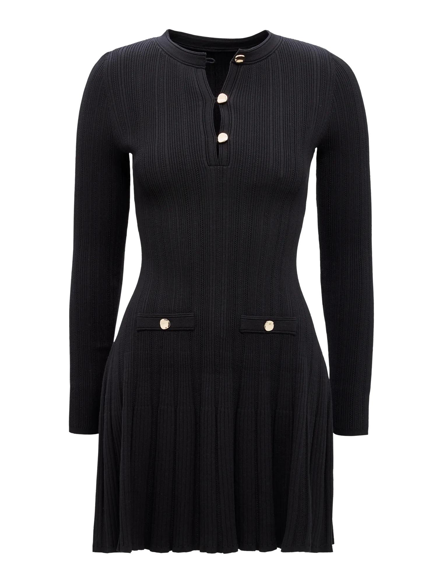 Skye Stitch Interest Knit Mini Dress