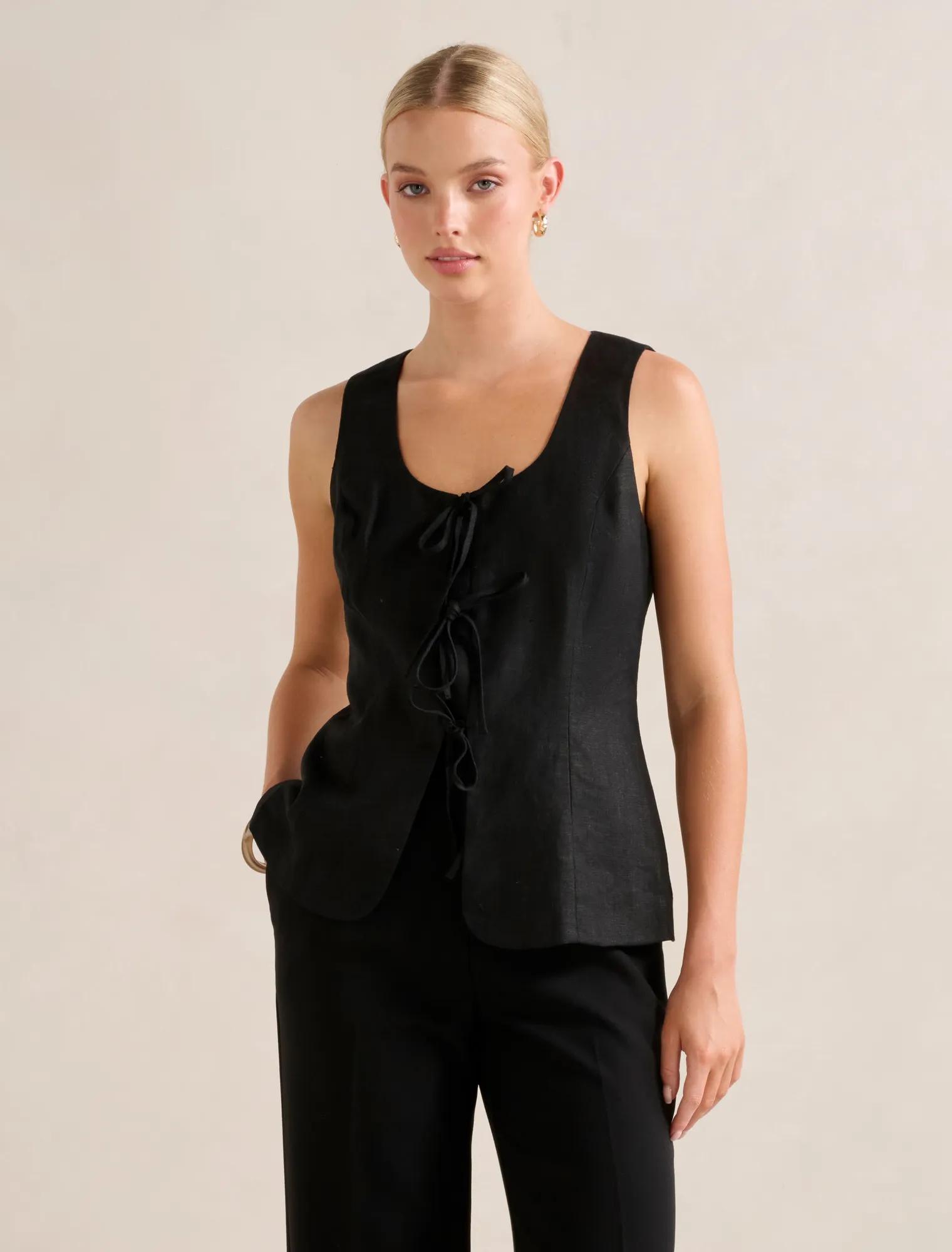 Tia Tie Front Waistcoat - Women's Fashion | Forever New