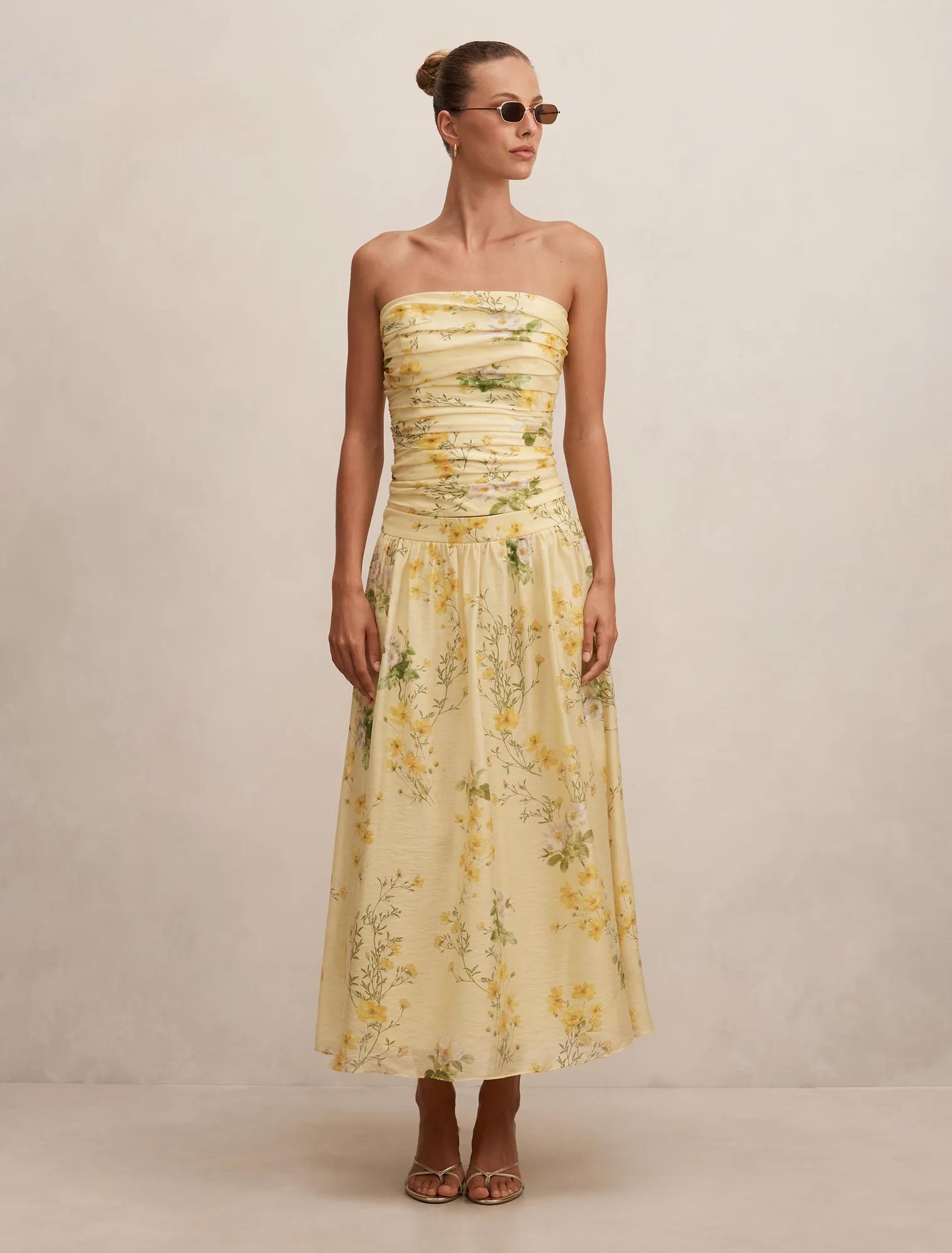 Palmer Gathered Strapless Top