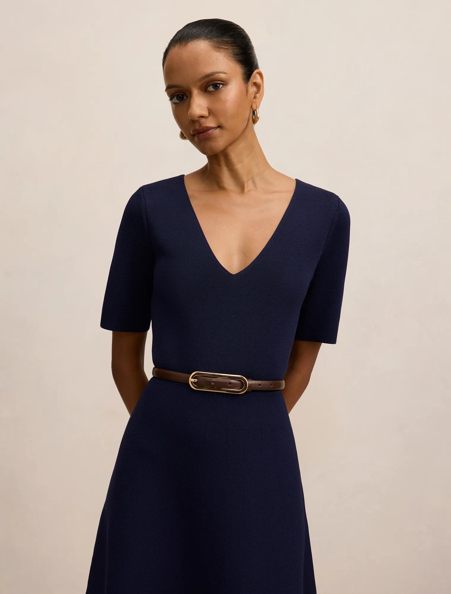 Celia Petite Short Sleeve Midi Dress