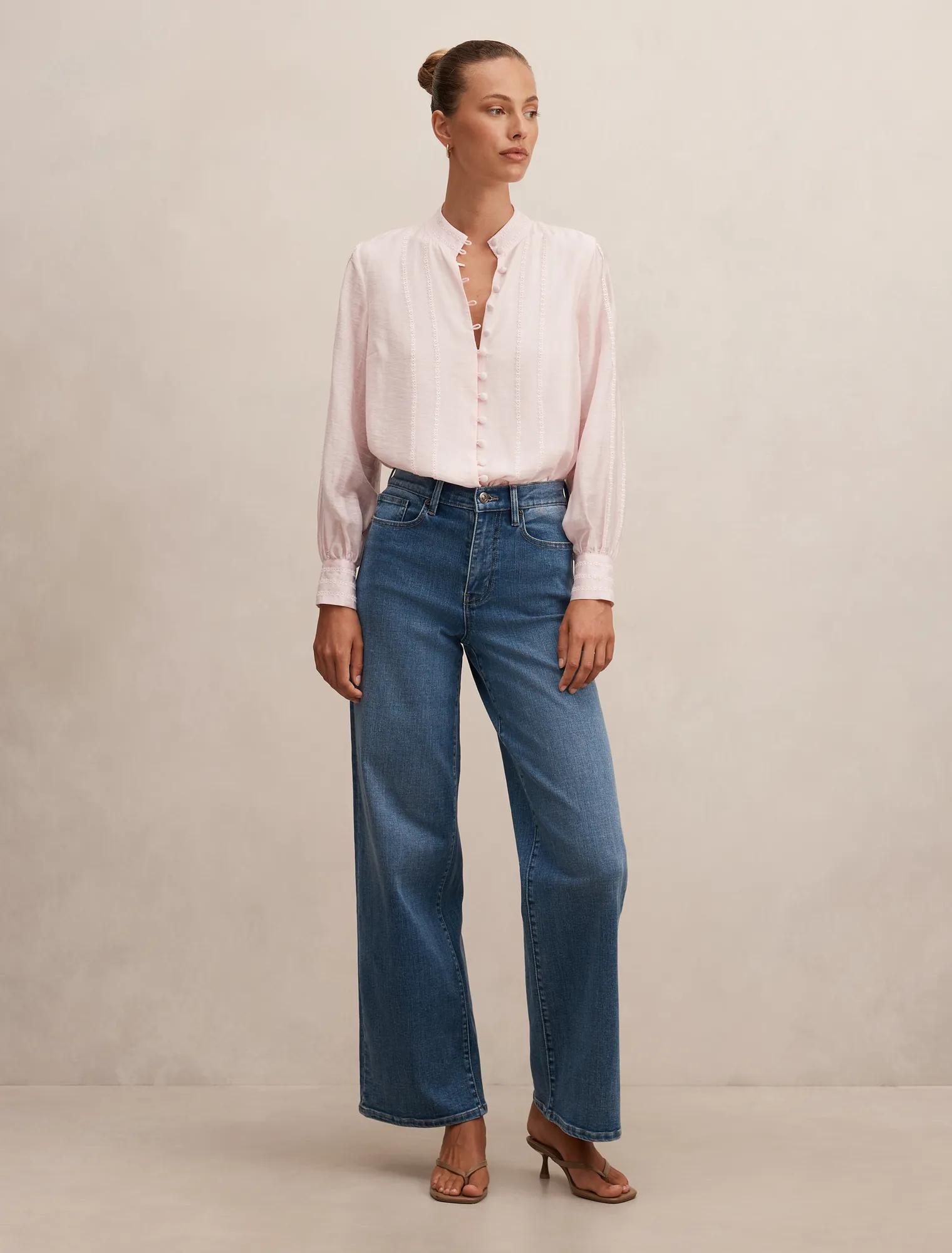 Astra Lace Trim Blouse