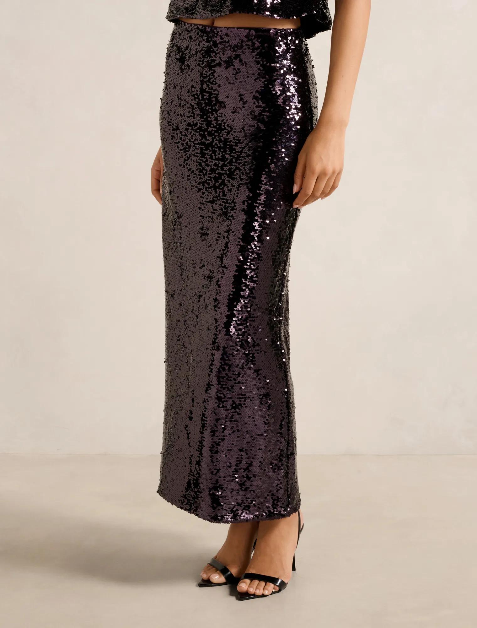 Nora Sequin Midi Skirt
