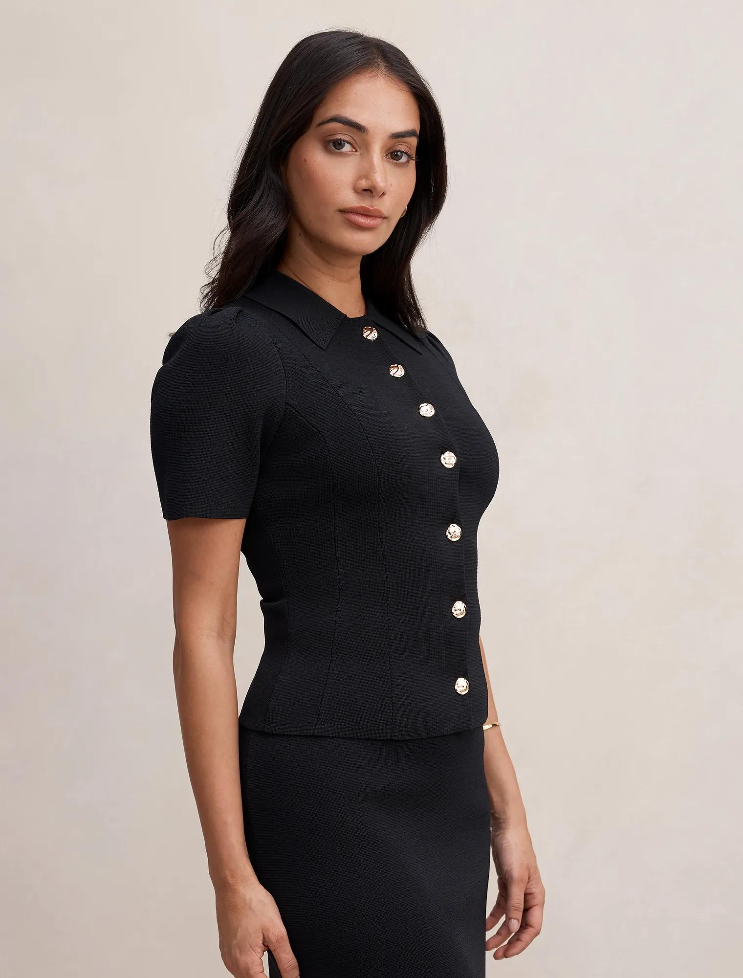 Esther Button Knit Top