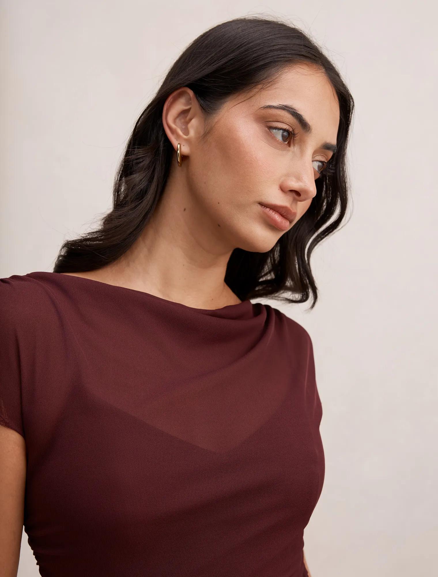 Vivianna Mesh Overlay Mini Dress
