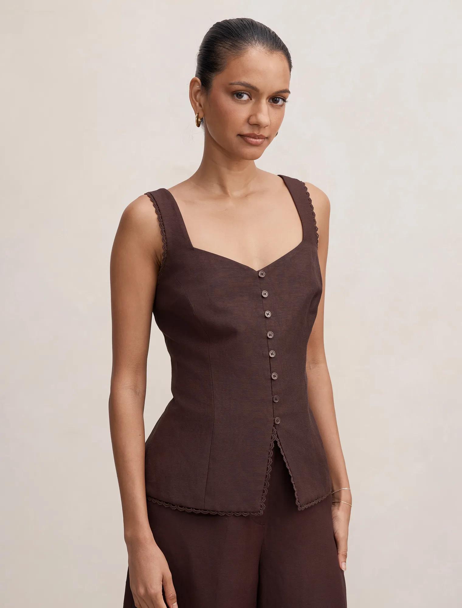 Cinzia Petite Trim Detail Top