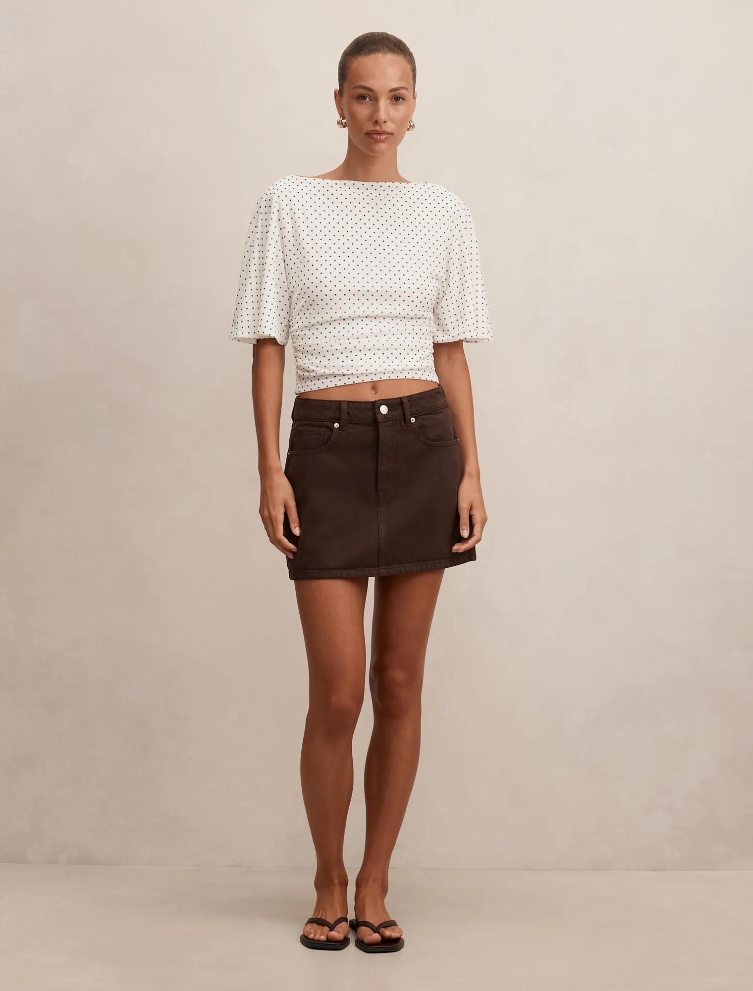 Paige Flutter Sleeve Tie Back