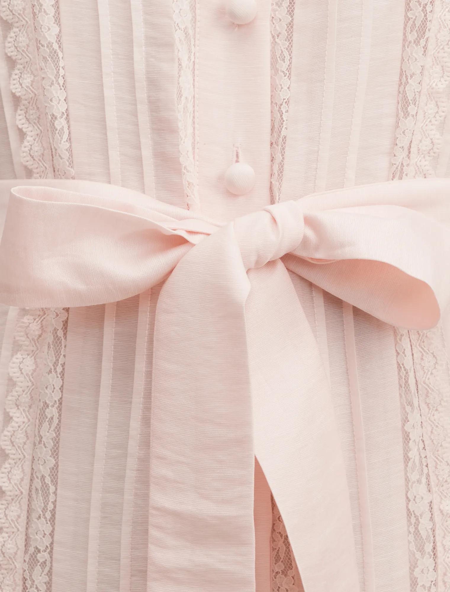 Rachel Lace Trim Midi Dress