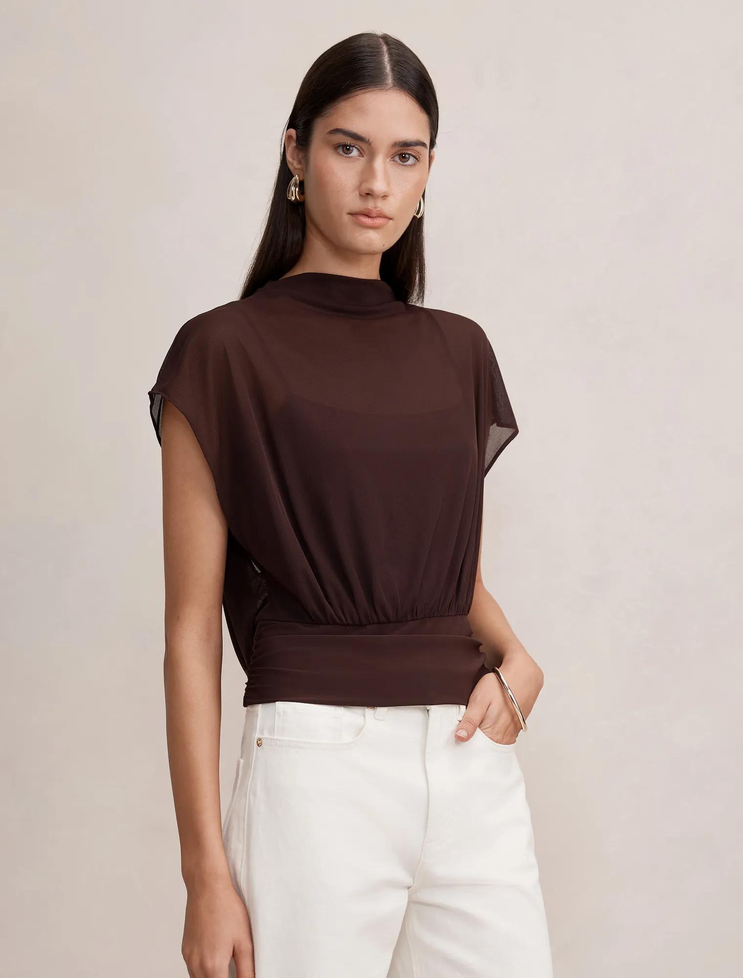Mattie Mesh Overlay Top