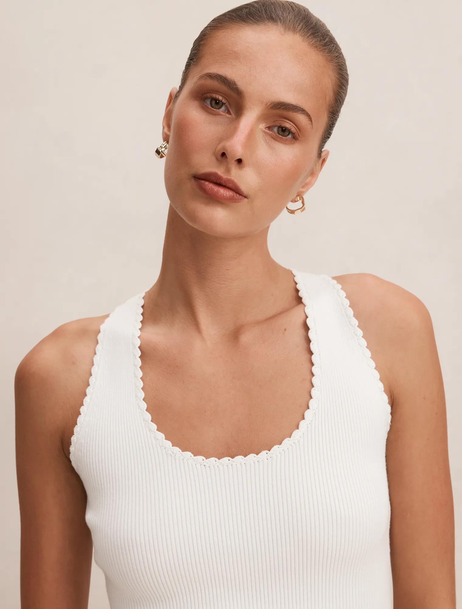 Bree Crochet Detail Knit Tank Top