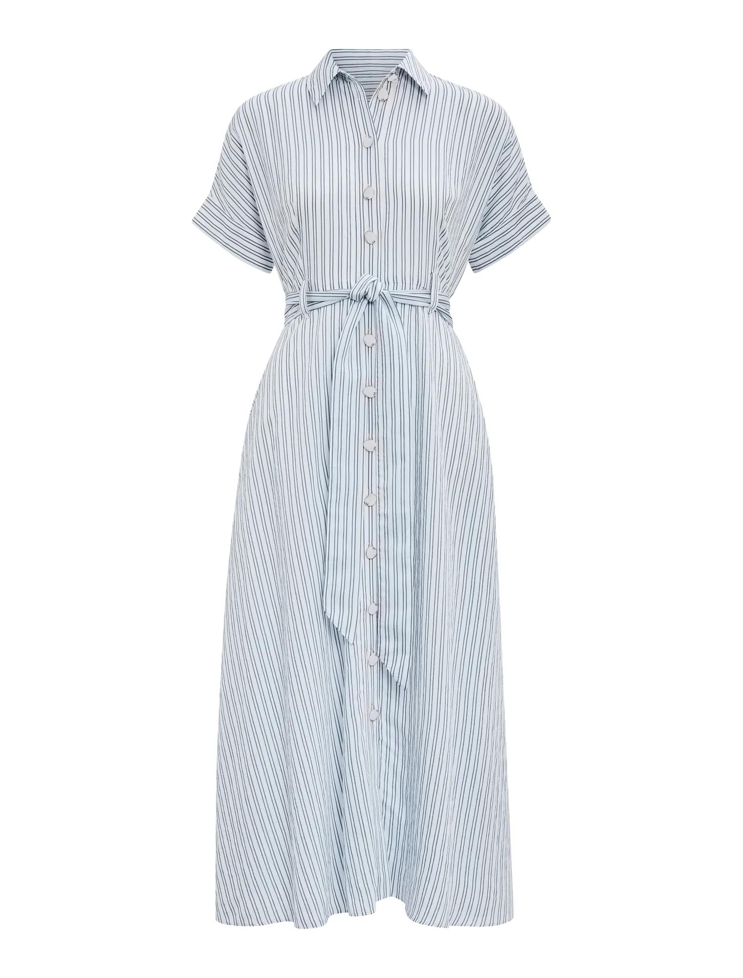 Emma Petite Stripe Midi Dress
